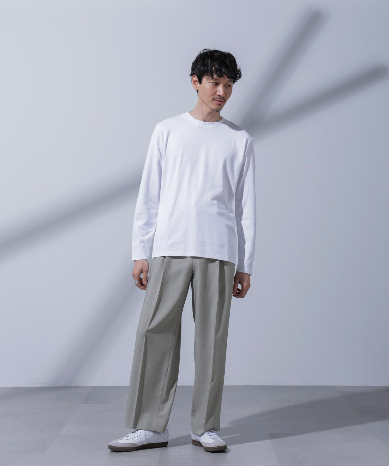 Anti Soaked(R)汗染み防止 クルーネックTシャツ 長袖 6684223205