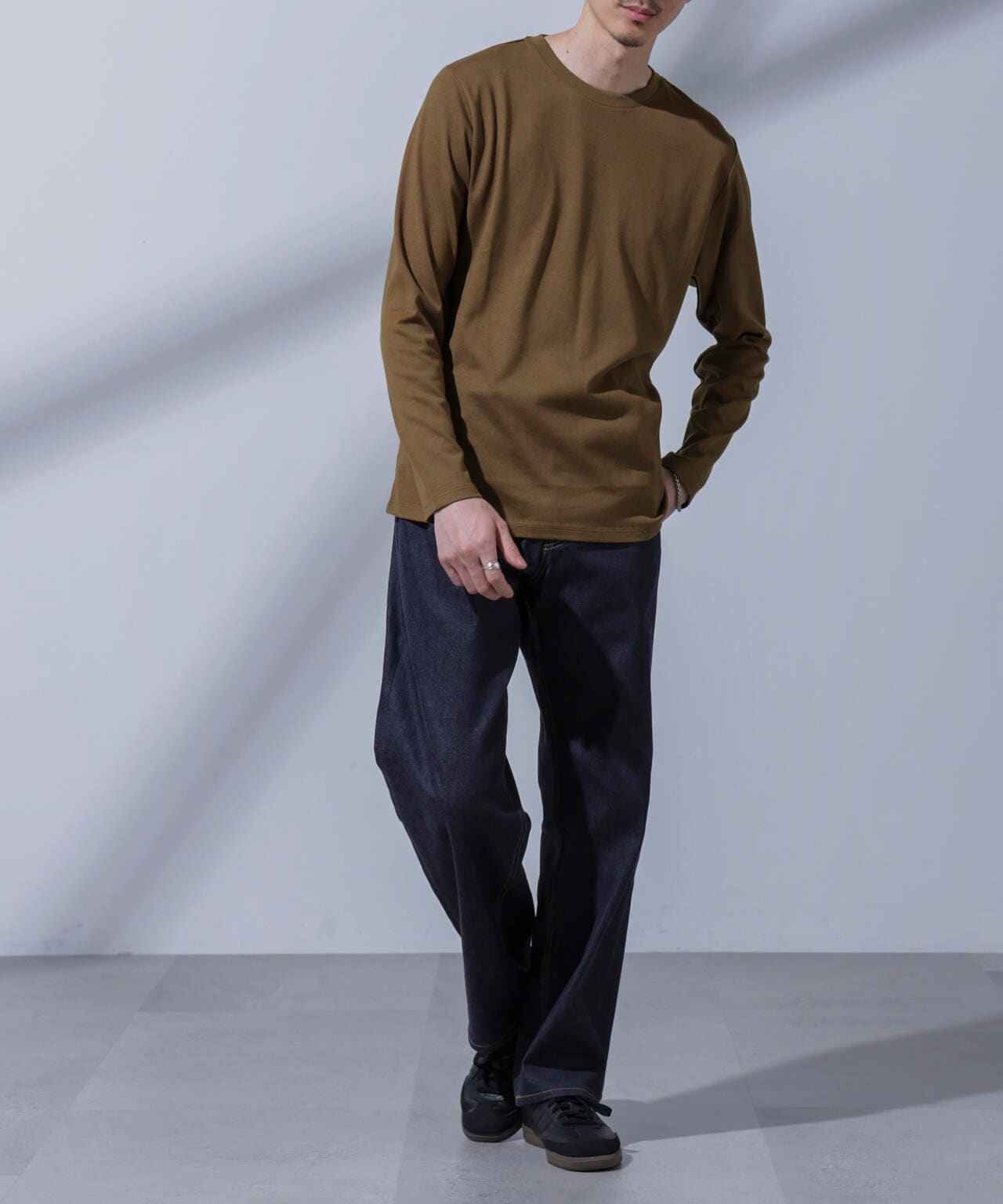 Anti Soaked(R)汗染み防止 クルーネックTシャツ 長袖 6684223205