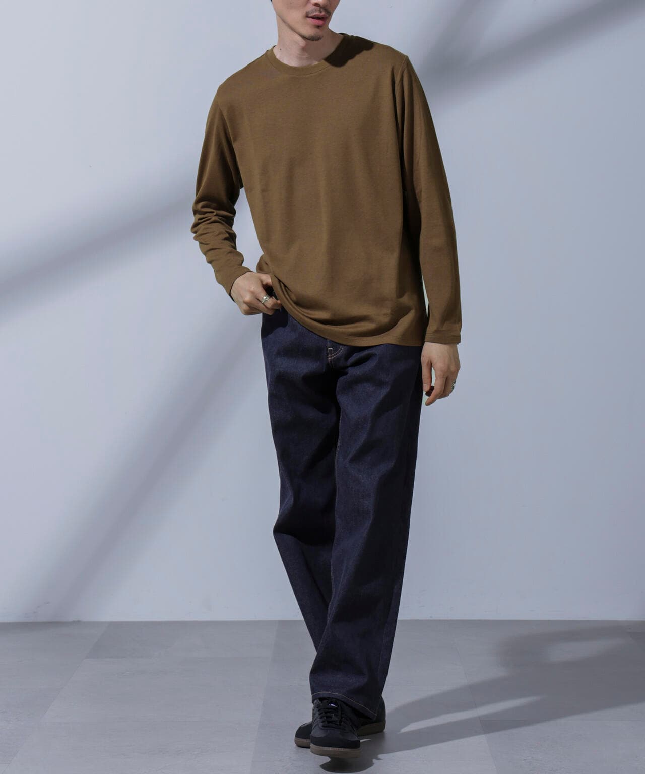 Anti Soaked(R)汗染み防止 クルーネックTシャツ 長袖 6684223205