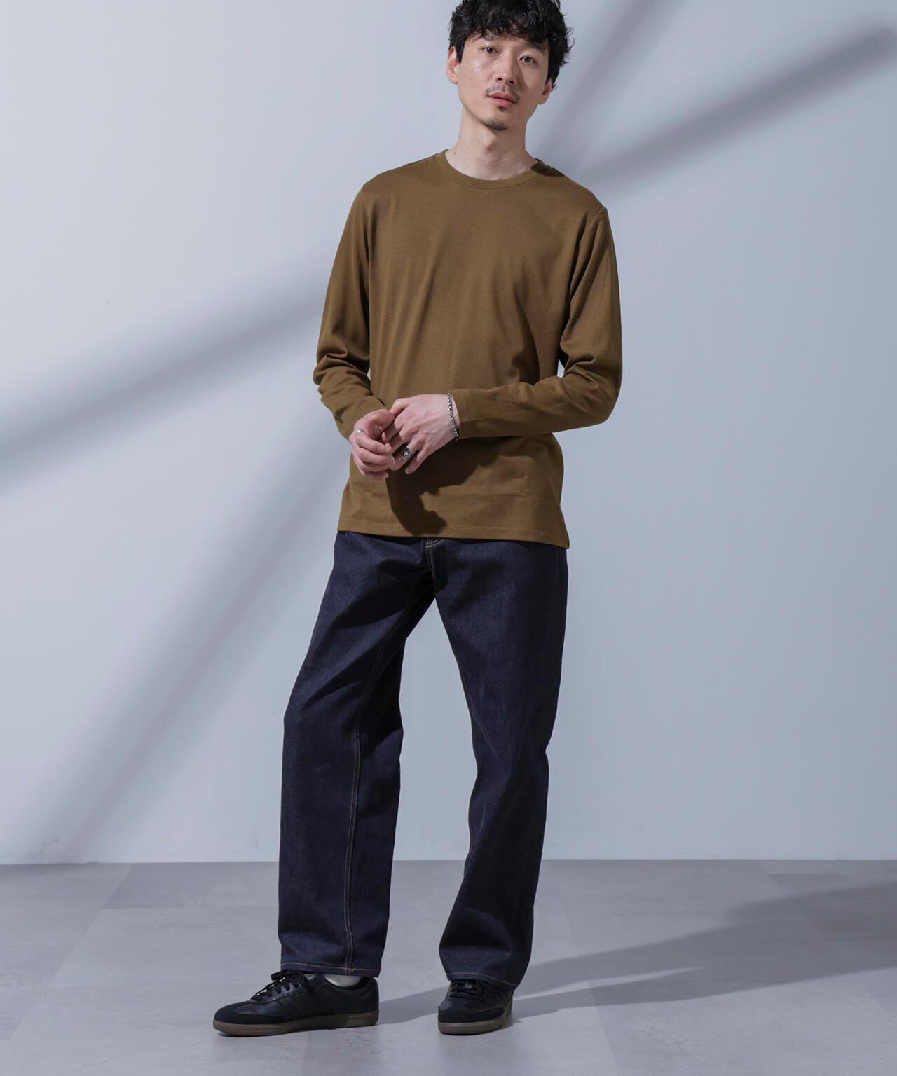 Anti Soaked(R)汗染み防止 クルーネックTシャツ 長袖 6684223205