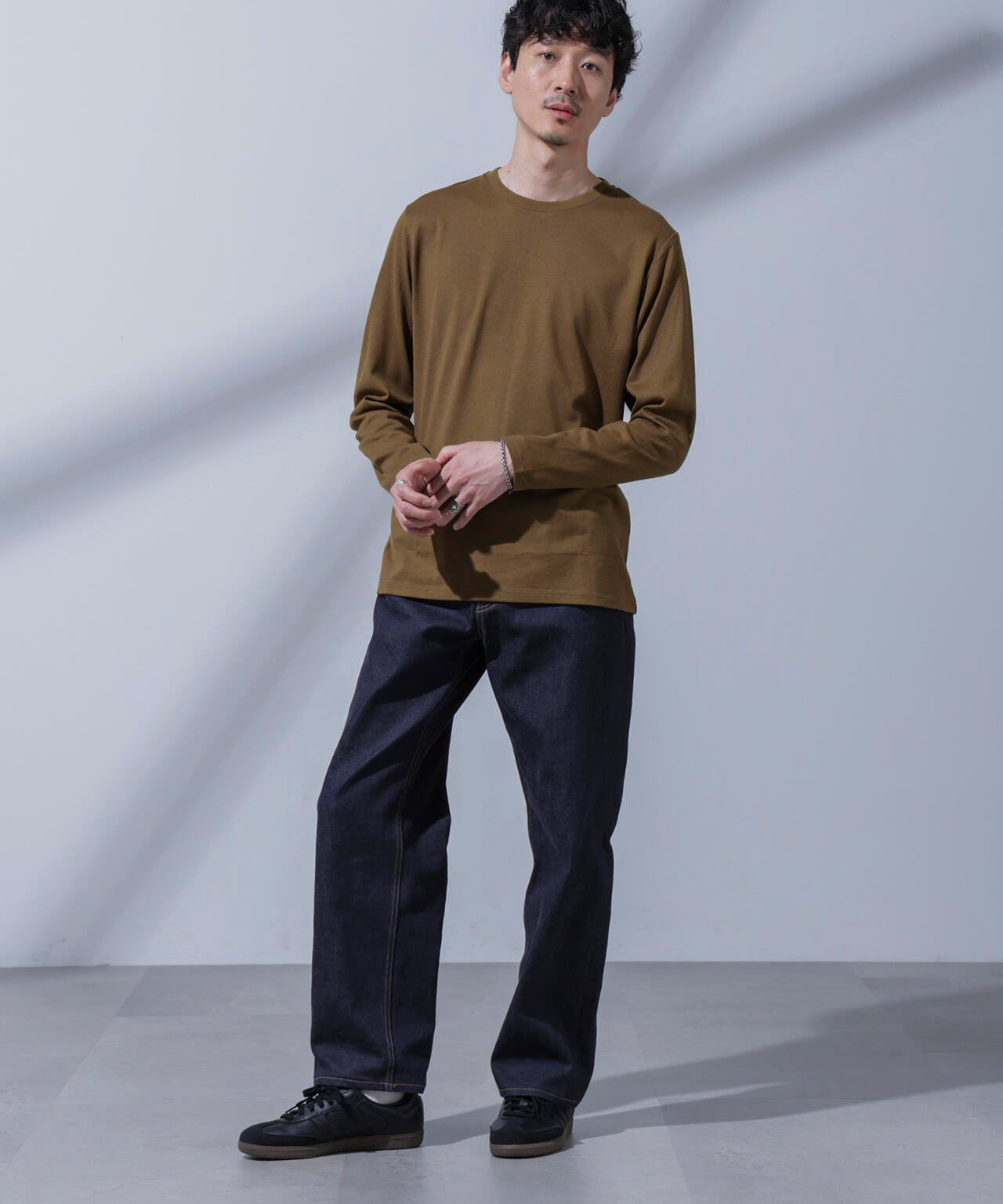 Anti Soaked(R)汗染み防止 クルーネックTシャツ 長袖 6684223205