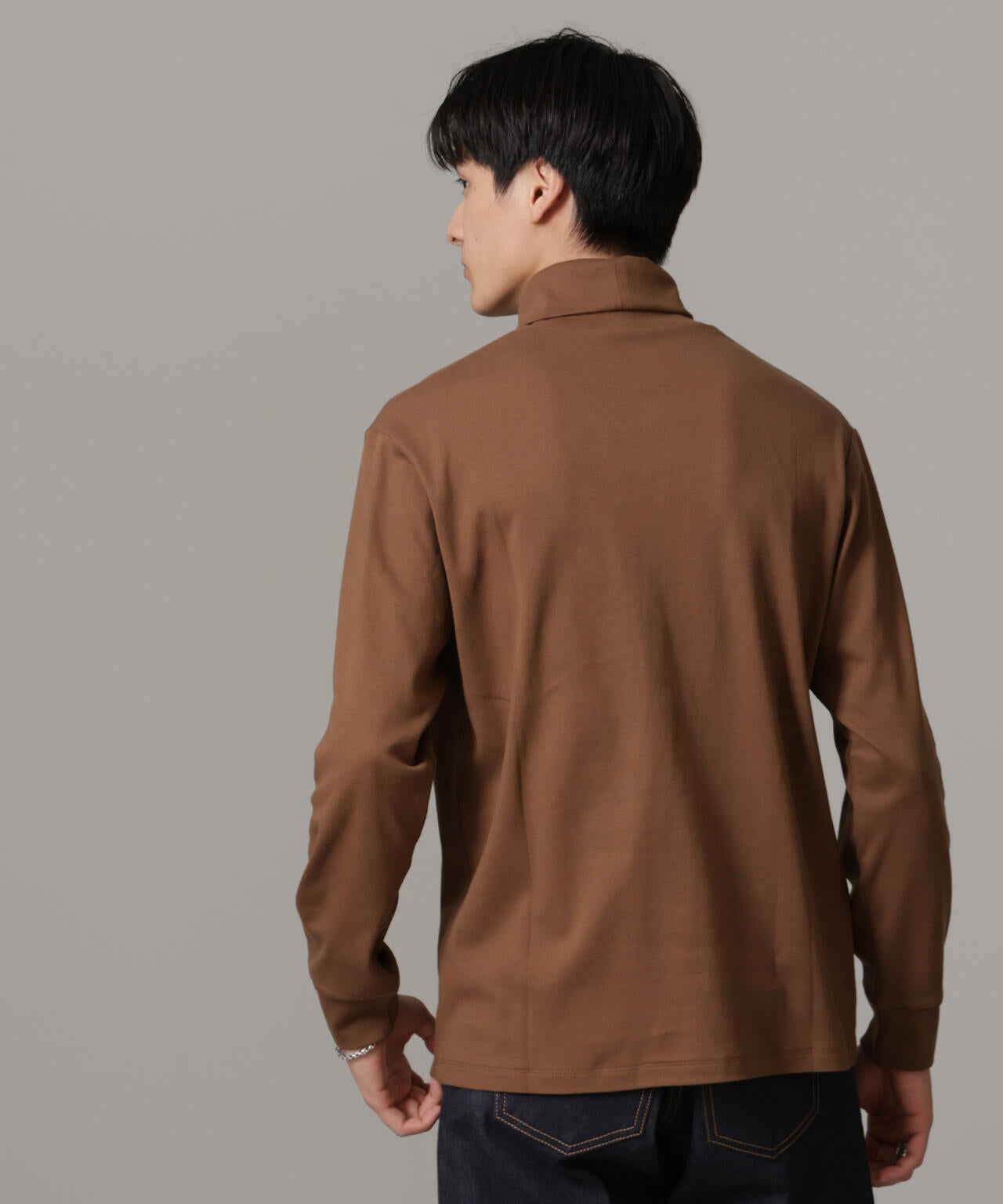 Anti Soaked(R) 汗染み防止 スムースタートルネックTシャツ 長袖 6684223206