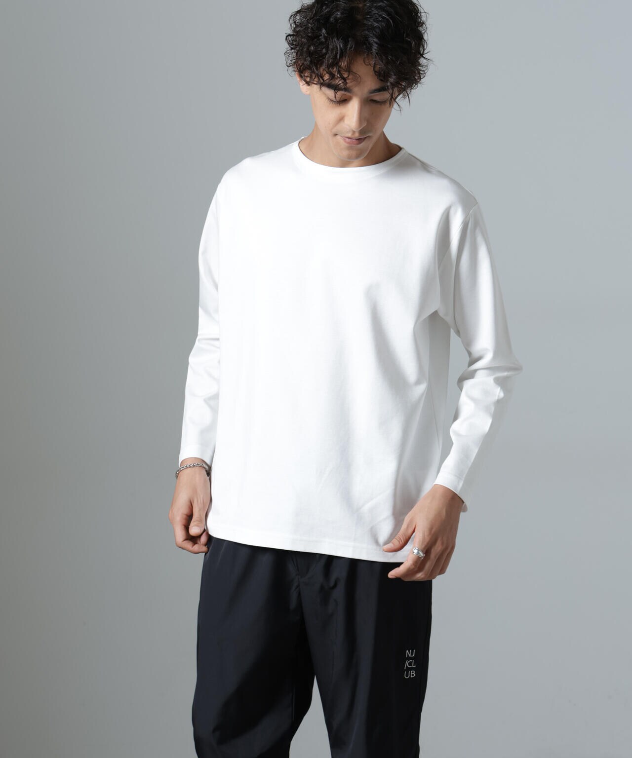 「NJ/CLUB」HOMESTOCKモクロディボートネックTシャツ 6684223211