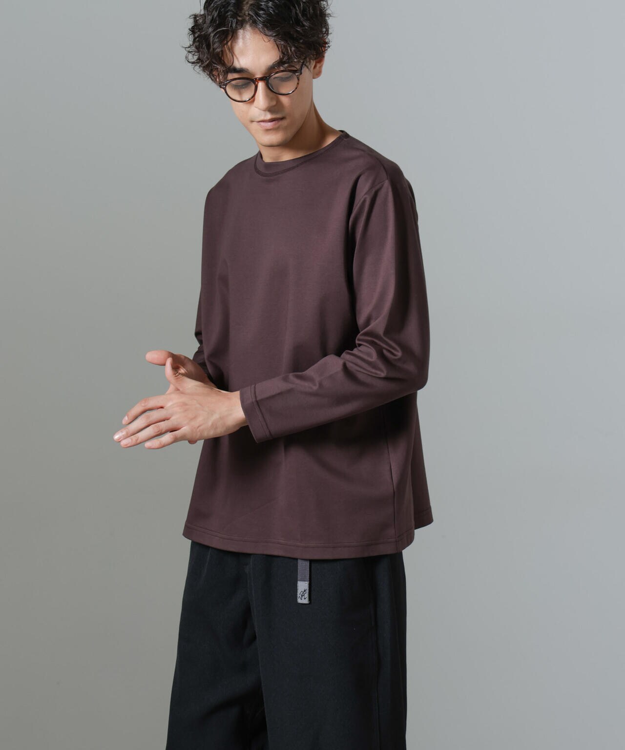 「NJ/CLUB」HOMESTOCKモクロディボートネックTシャツ 6684223211