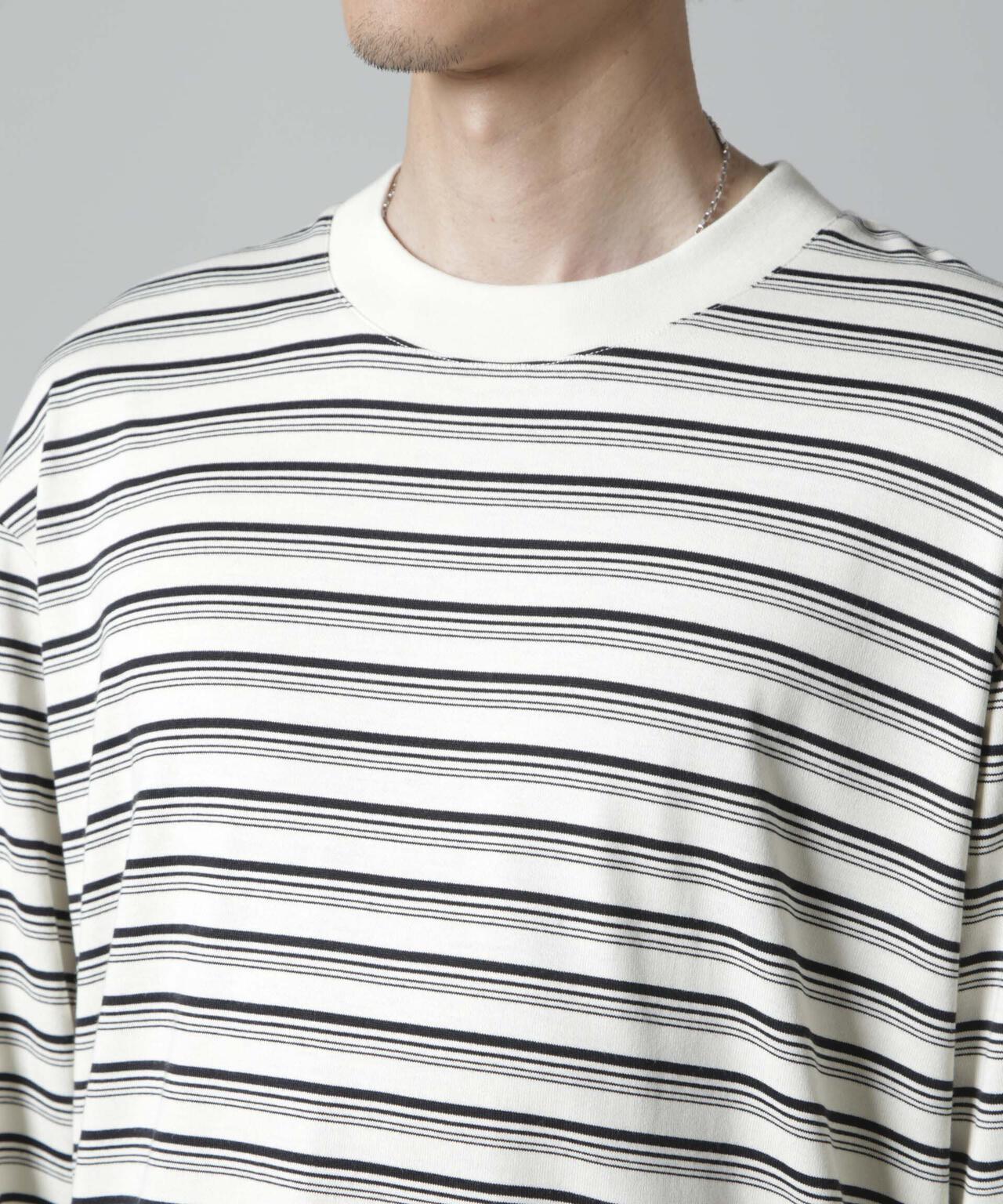 Anti Soaked(R) ランダムボーダークルーネックTシャツ 長袖 6684223213
