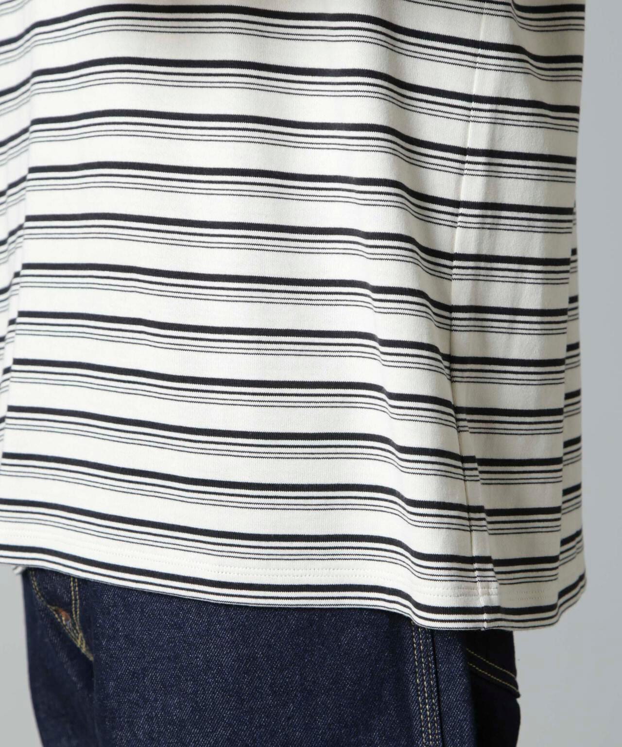 Anti Soaked(R)  ランダムボーダークルーネックTシャツ 長袖 6684223213