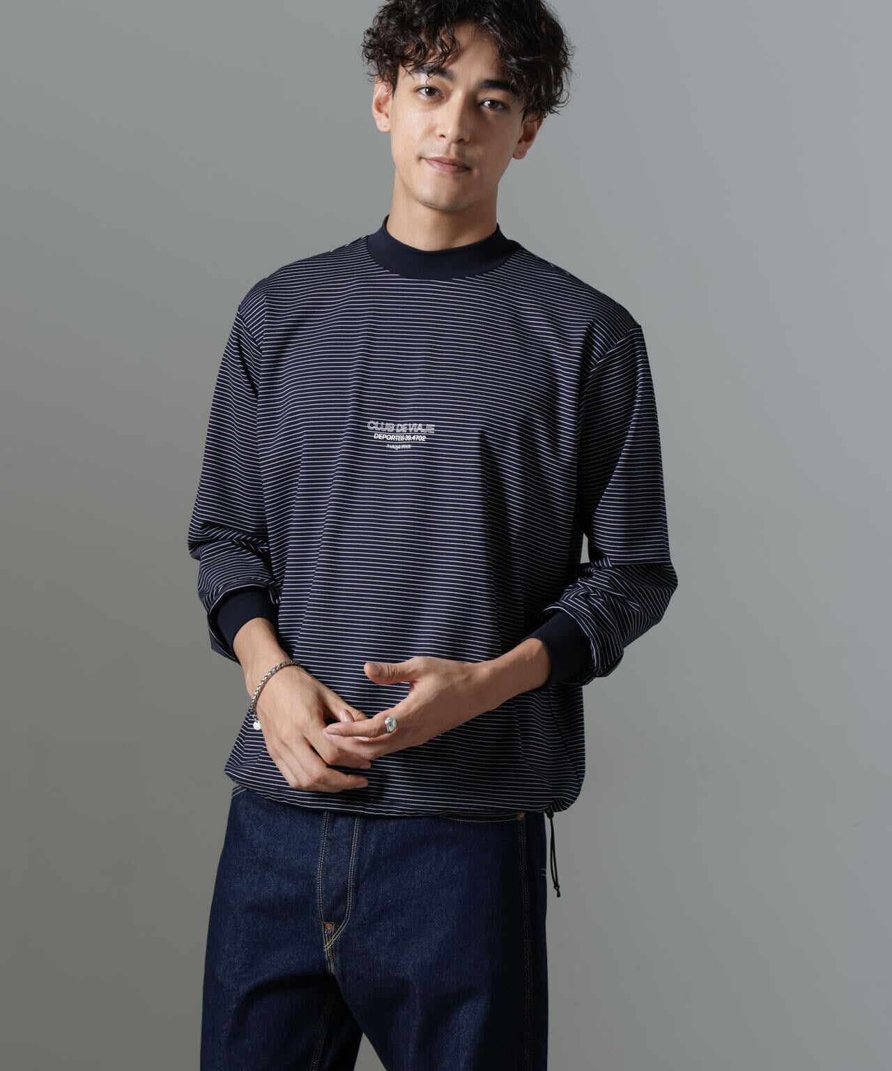 「NJ/CLUB」PARKSTOCK ボーダーロングスリーブTシャツ 6684223221