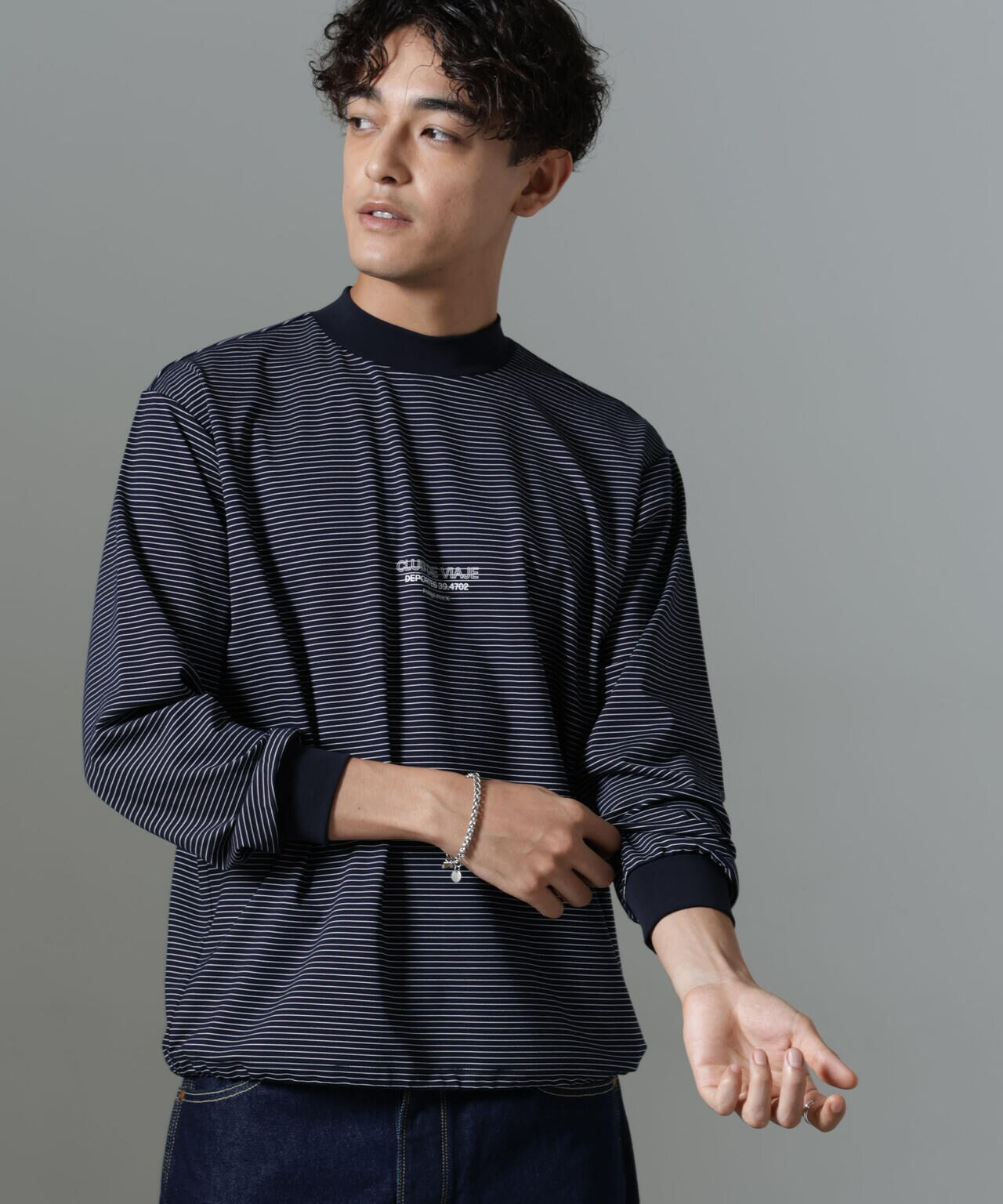 「NJ/CLUB」PARKSTOCK ボーダーロングスリーブTシャツ 6684223221