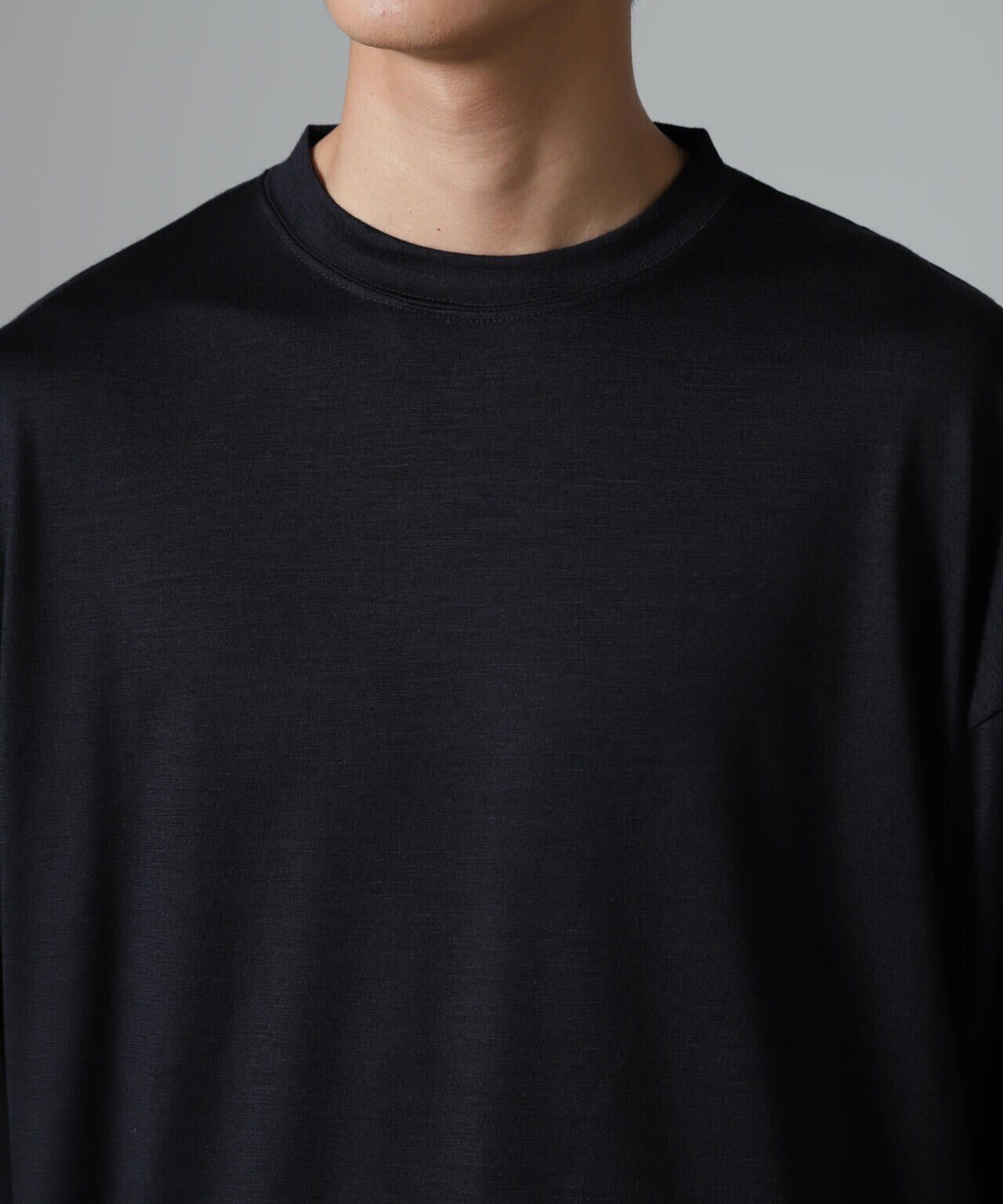 「100%ウォッシャブルウール」クルーネック ロングTシャツ 6684223225