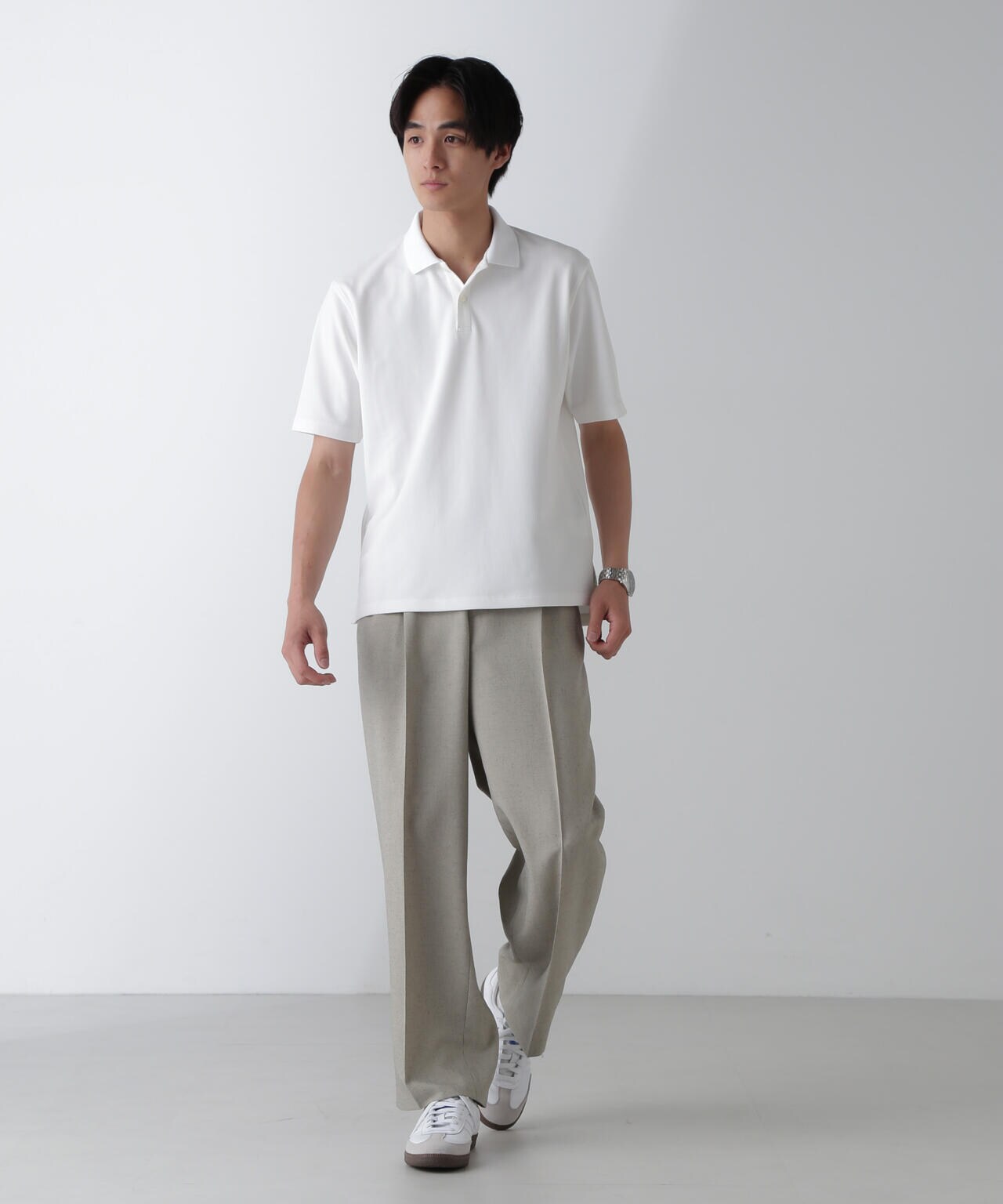 「N POLO」AQUA RHYTHM(R)鹿の子ポロシャツ 半袖 6684224201