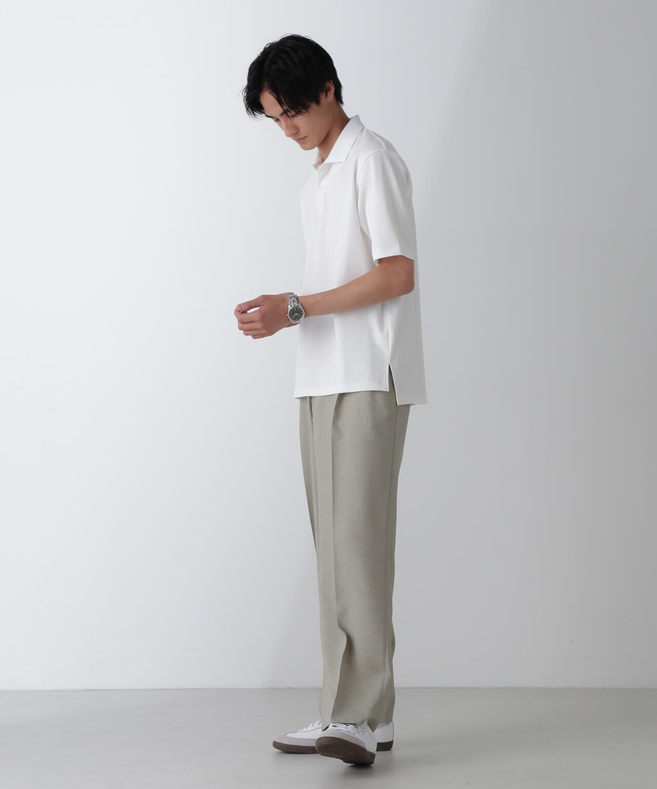 「N POLO」AQUA RHYTHM(R)鹿の子ポロシャツ 半袖 6684224201