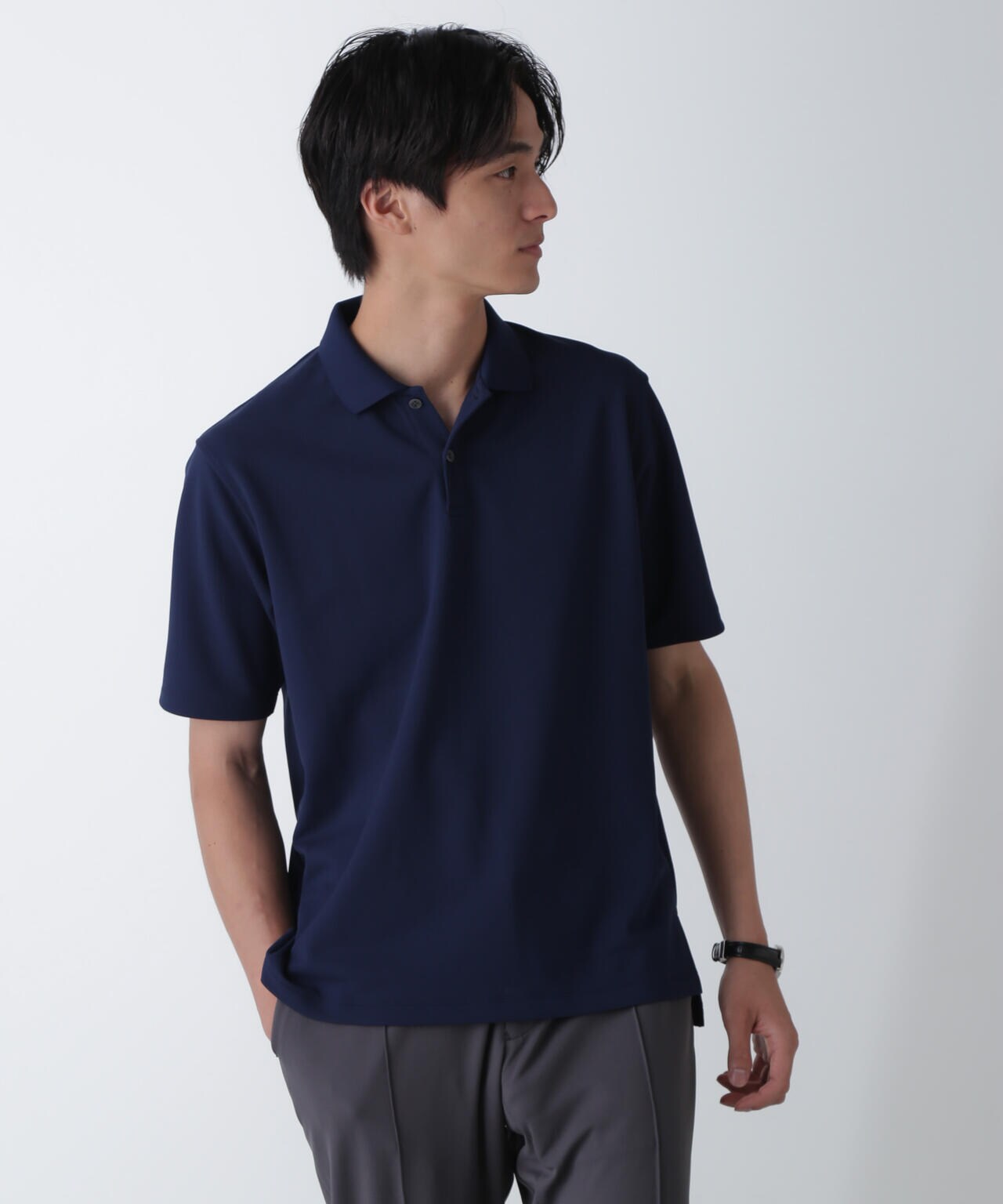 「N POLO」AQUA RHYTHM(R)鹿の子ポロシャツ 半袖 6684224201