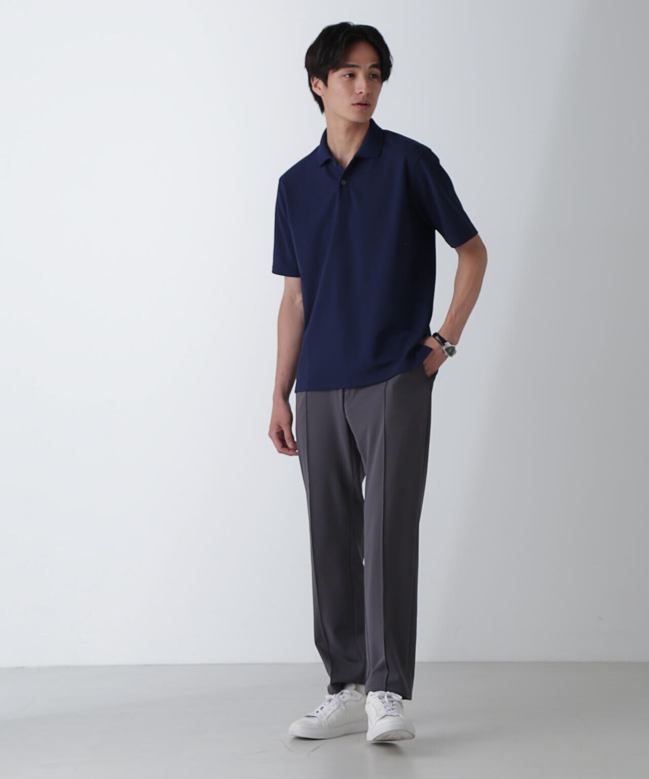 「N POLO」AQUA RHYTHM(R)鹿の子ポロシャツ 半袖 6684224201