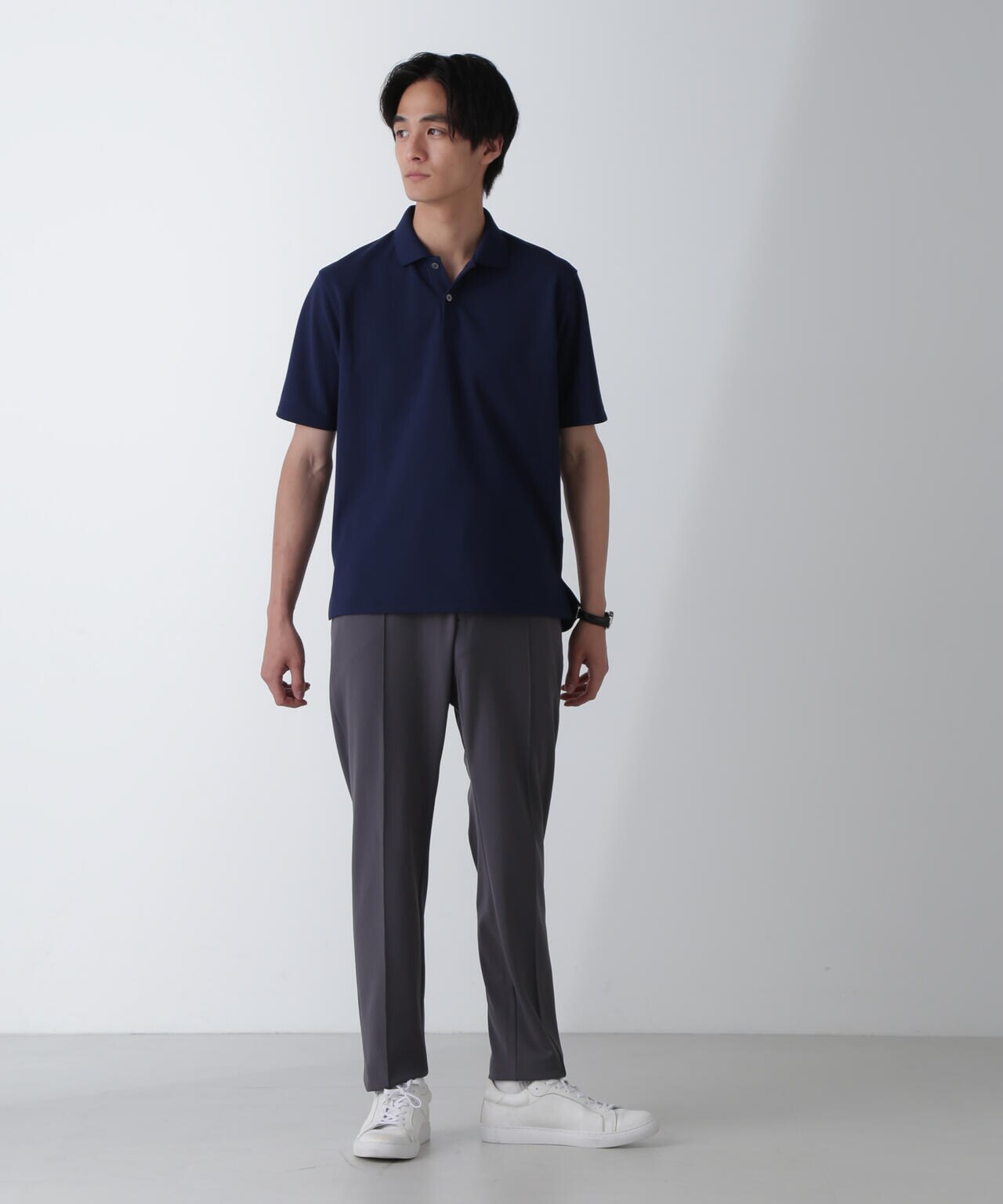 「N POLO」AQUA RHYTHM(R)鹿の子ポロシャツ 半袖 6684224201