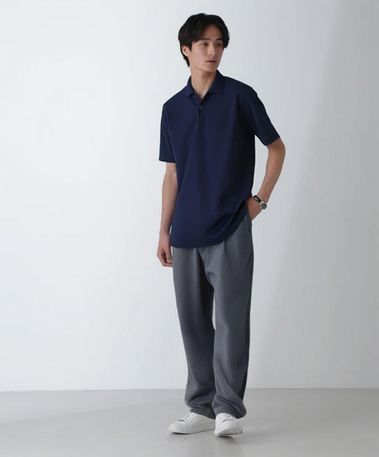 「N POLO」AQUA RHYTHM(R)鹿の子ポロシャツ 半袖 6684224201