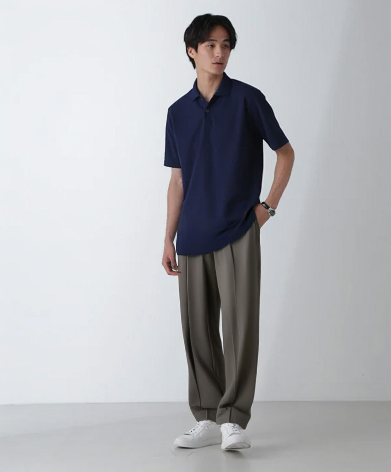 「N POLO」AQUA RHYTHM(R)鹿の子ポロシャツ 半袖 6684224201