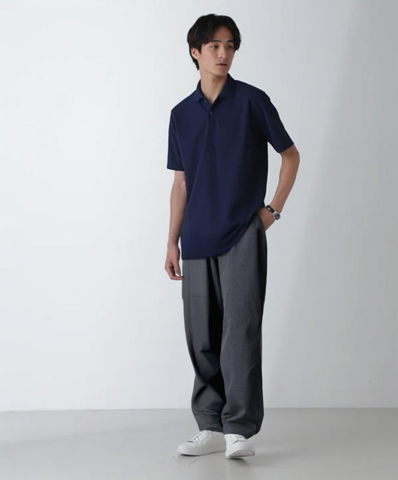 「N POLO」AQUA RHYTHM(R)鹿の子ポロシャツ 半袖 6684224201