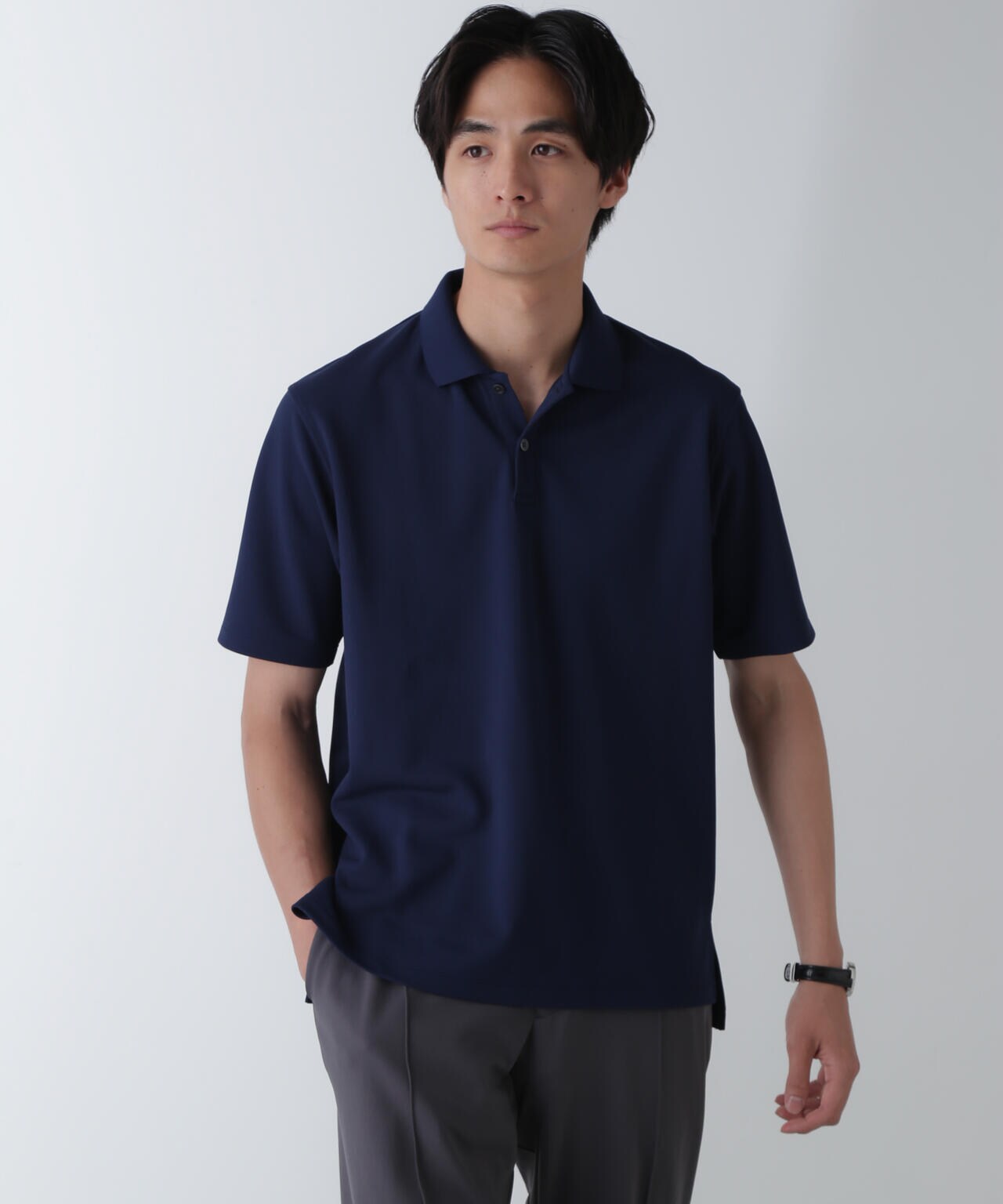 「N POLO」AQUA RHYTHM(R)鹿の子ポロシャツ 半袖 6684224201