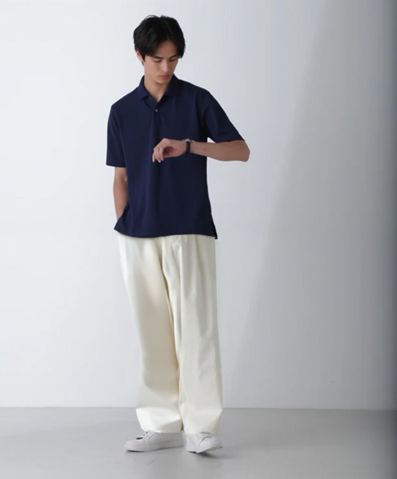 「N POLO」AQUA RHYTHM(R)鹿の子ポロシャツ 半袖 6684224201