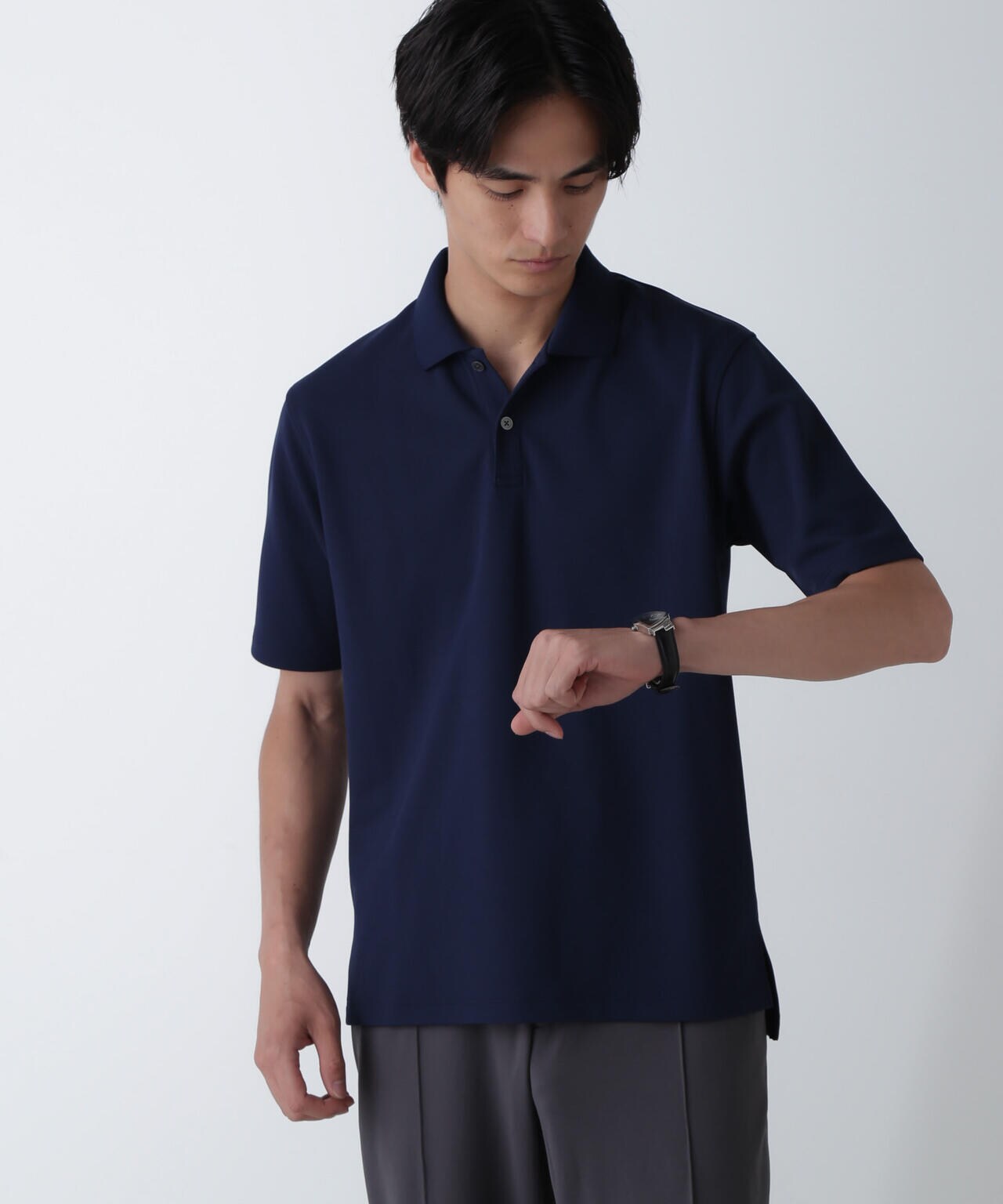 「N POLO」AQUA RHYTHM(R)鹿の子ポロシャツ 半袖 6684224201