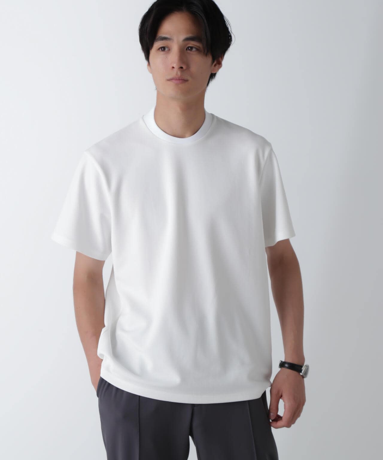 「N Tshirts」AQUARHYTHM(R)鹿の子ジャケT 半袖 6684224202