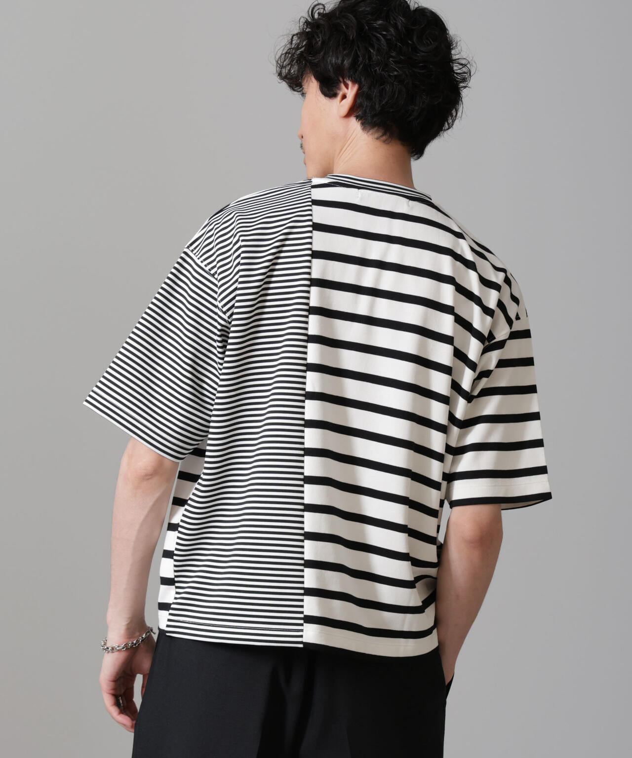 ボーダー切替Tシャツ 6684224216