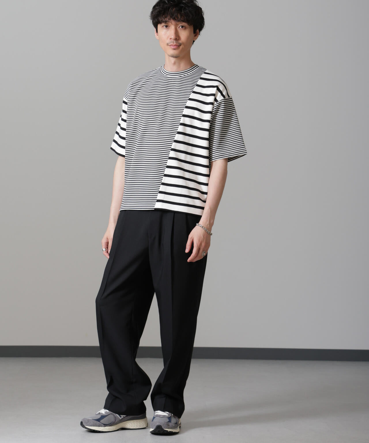ボーダー切替Tシャツ 6684224216