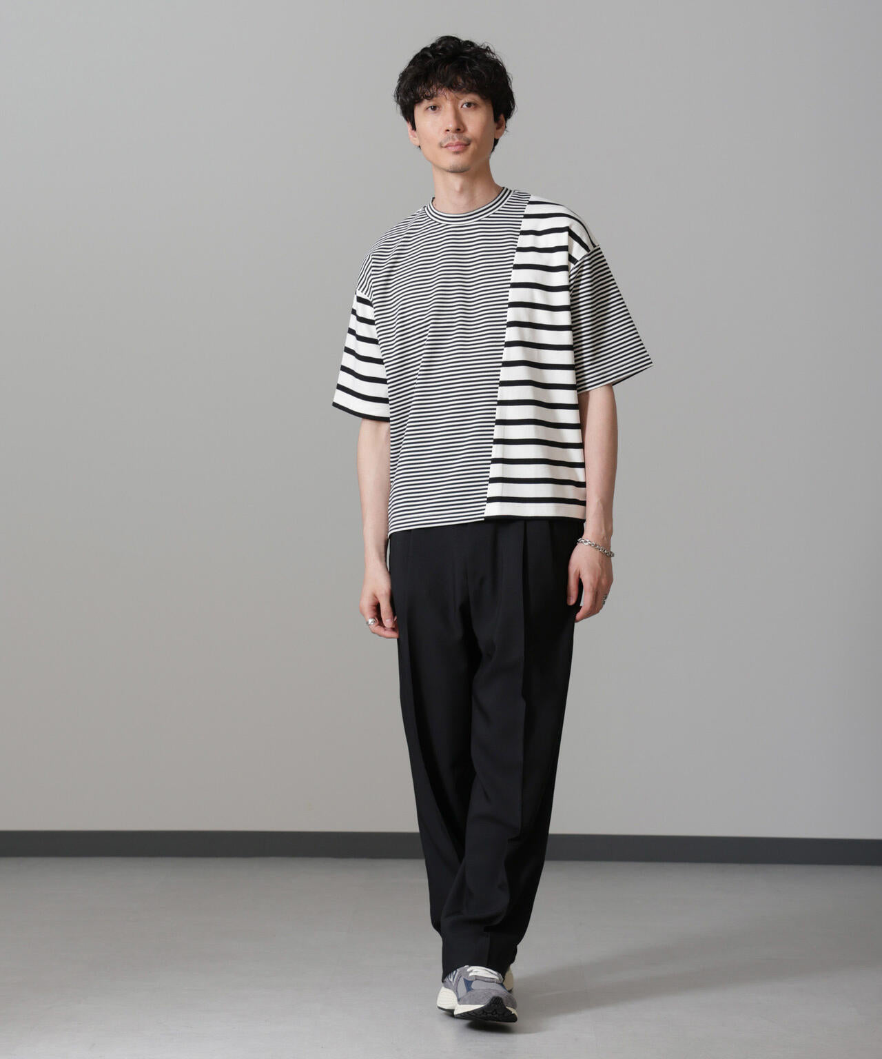 ボーダー切替Tシャツ 6684224216