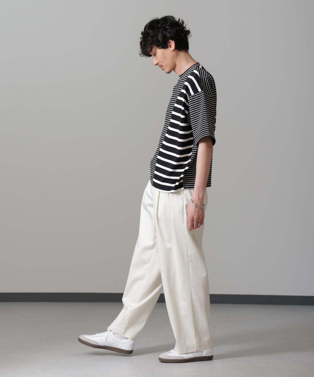 ボーダー切替Tシャツ 6684224216