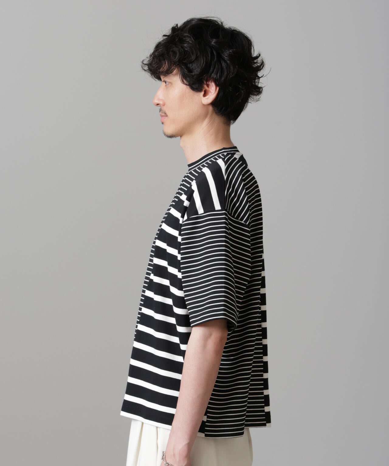 ボーダー切替Tシャツ 6684224216