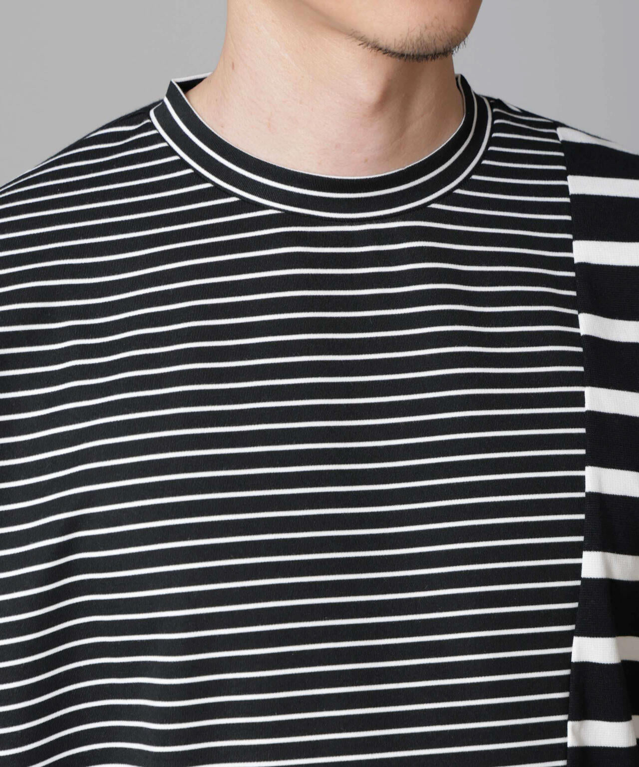 ボーダー切替Tシャツ 6684224216