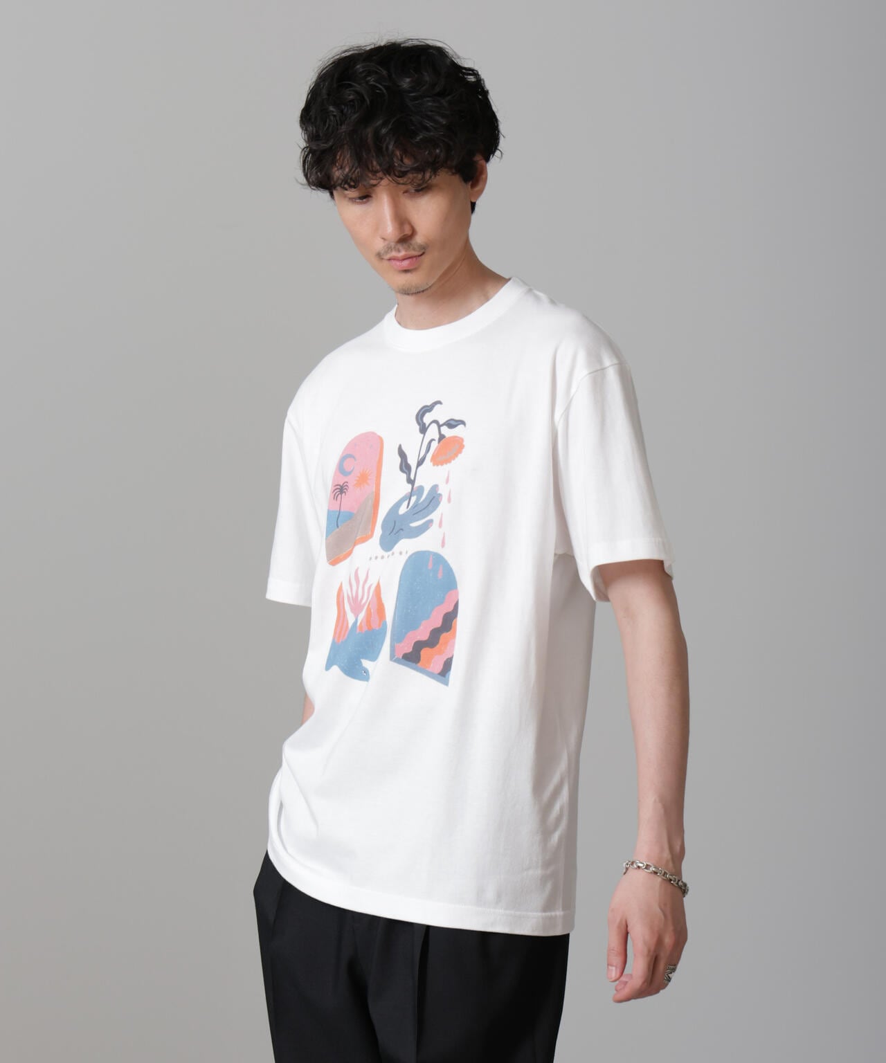 「Toyameg」modern academic FLOWER Tシャツ 6684224220