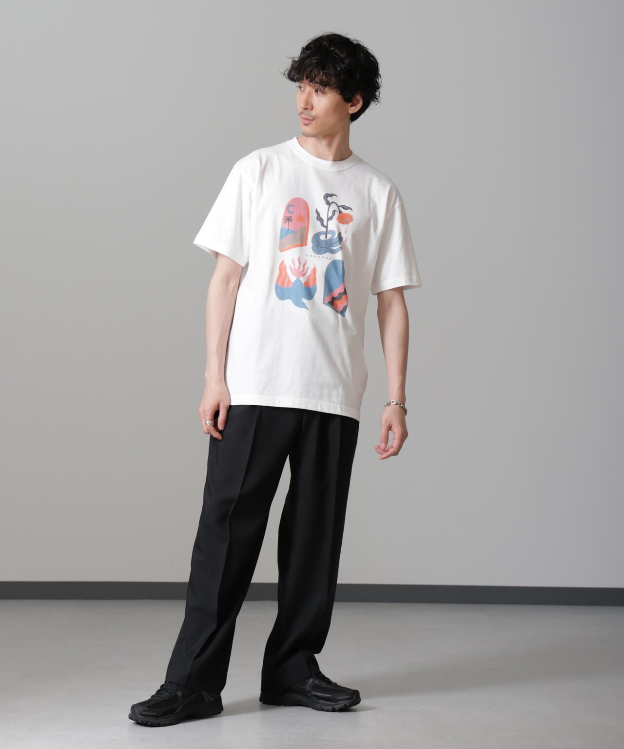 「Toyameg」modern academic FLOWER Tシャツ 6684224220