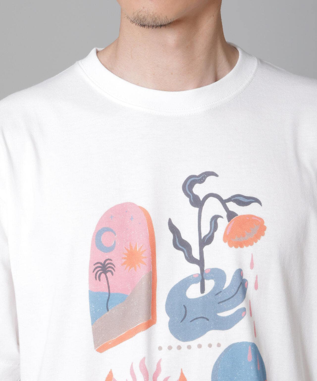 「Toyameg」modern academic FLOWER Tシャツ 6684224220