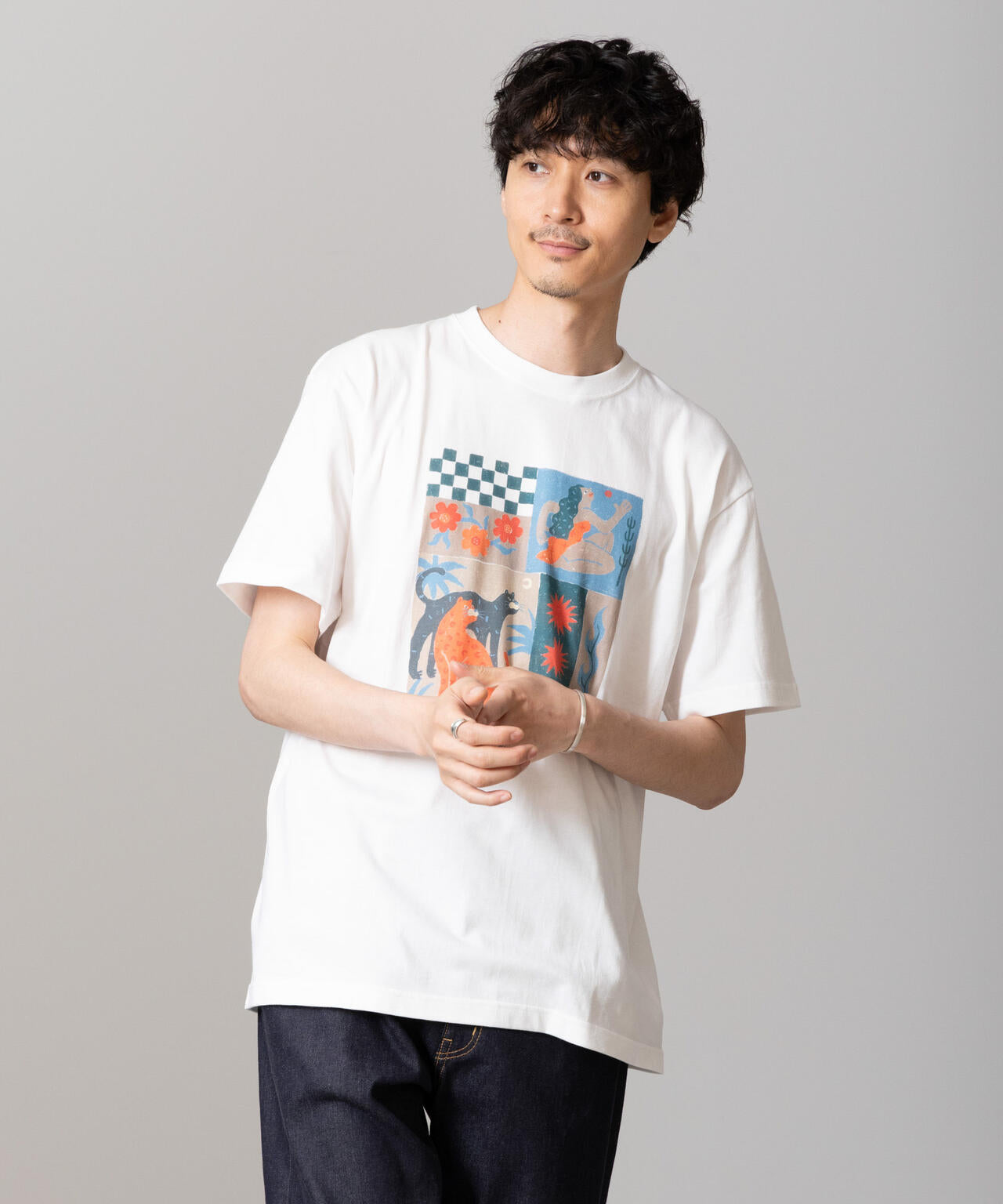 「Toyameg」modern academic TILE Tシャツ 6684224221