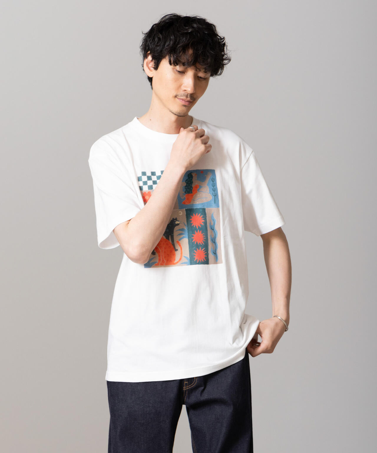 「Toyameg」modern academic TILE Tシャツ 6684224221