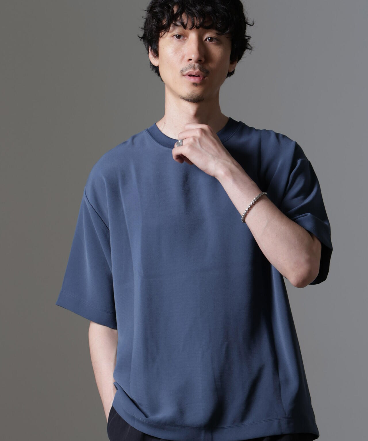 ストレッチ ジャガード 二重織 プルオーバー