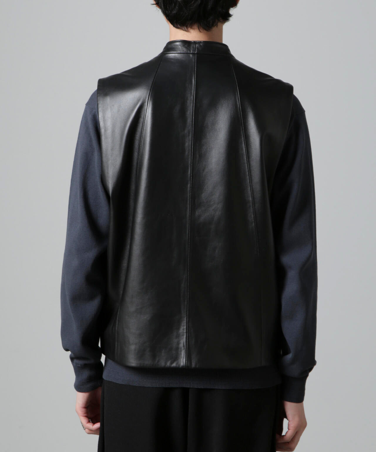 Lamb nappa ジップレザージレ 6684225202