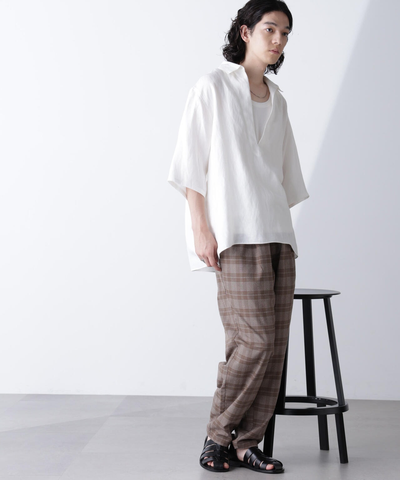 ブークレチェックイージーパンツ 6684227206