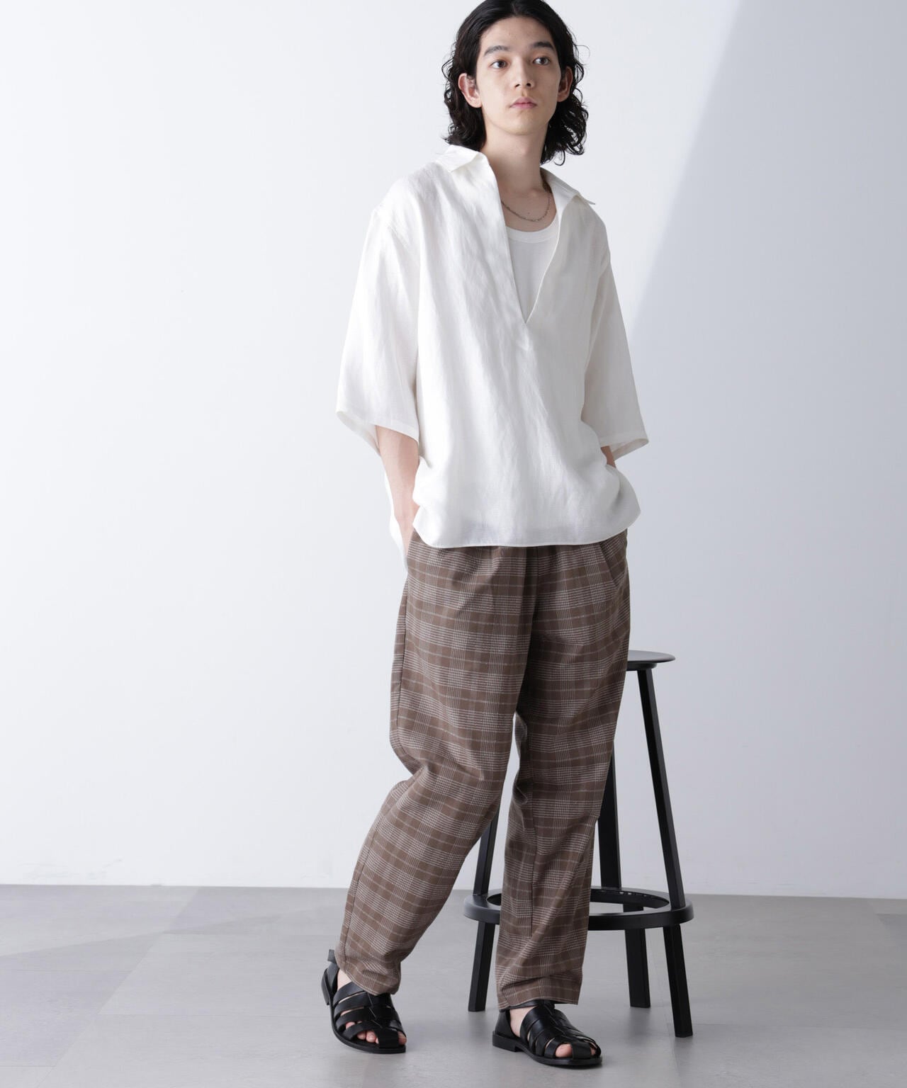 ブークレチェックイージーパンツ 6684227206