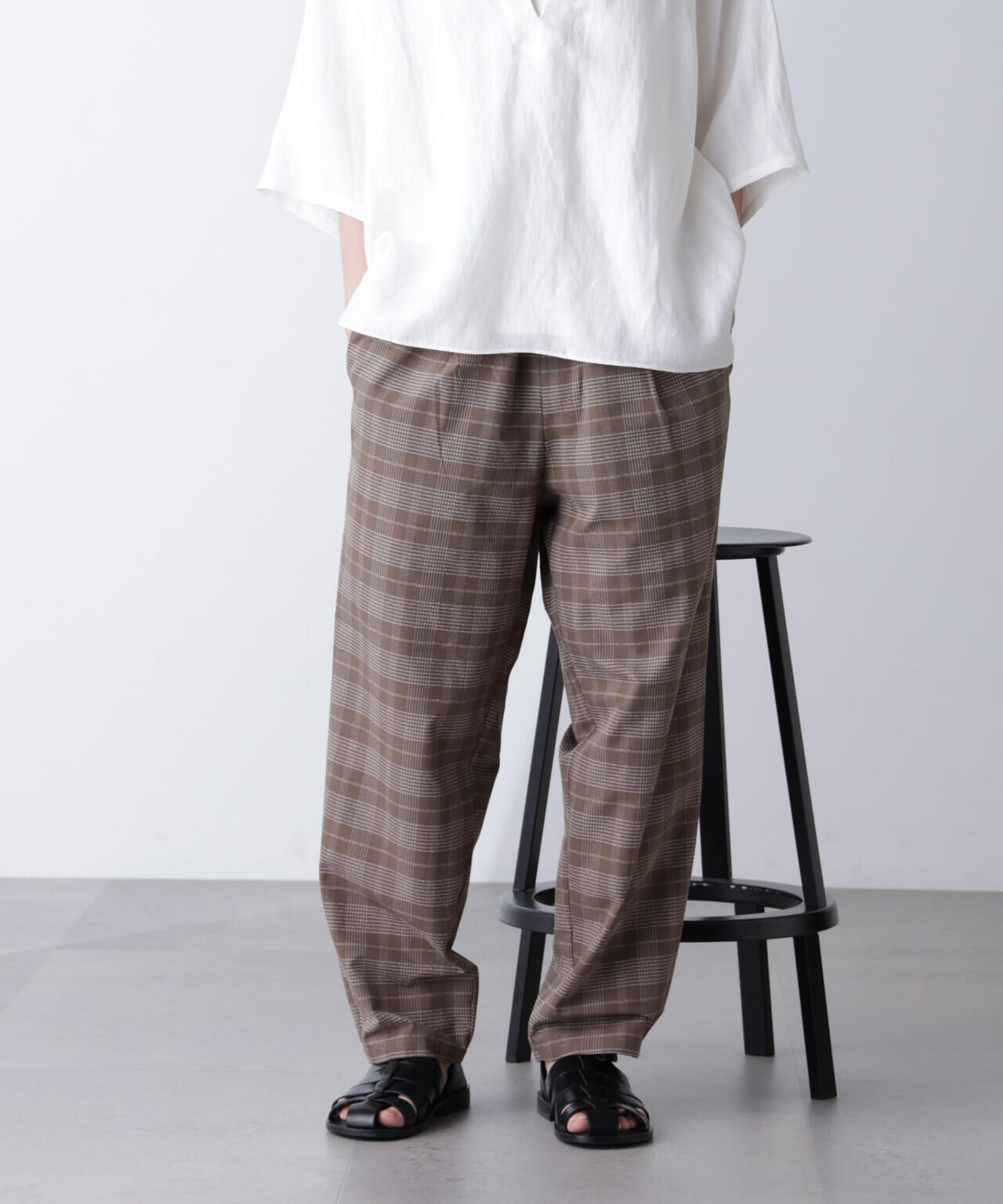 ブークレチェックイージーパンツ 6684227206