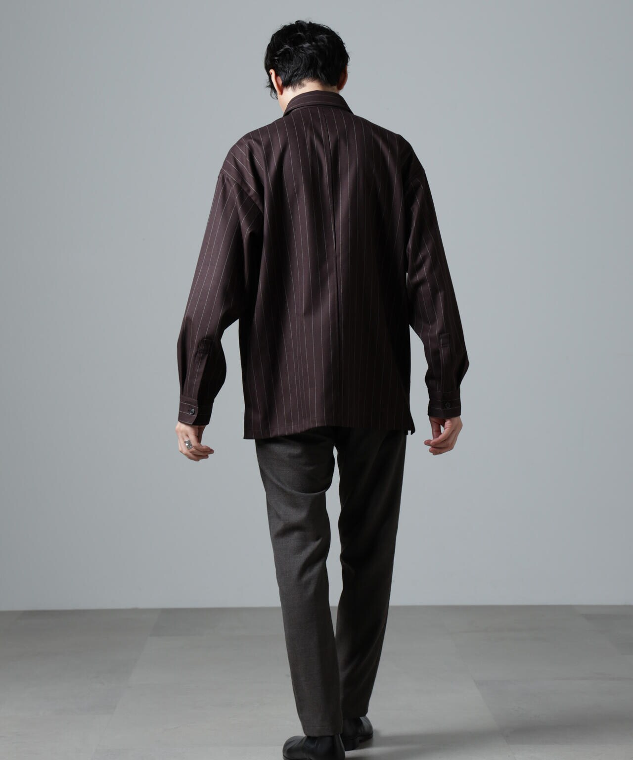 「N TROUSERS PREMIUM」RENURウール混洗えるサキソニーパンツ(セットアップ可) 6684229205