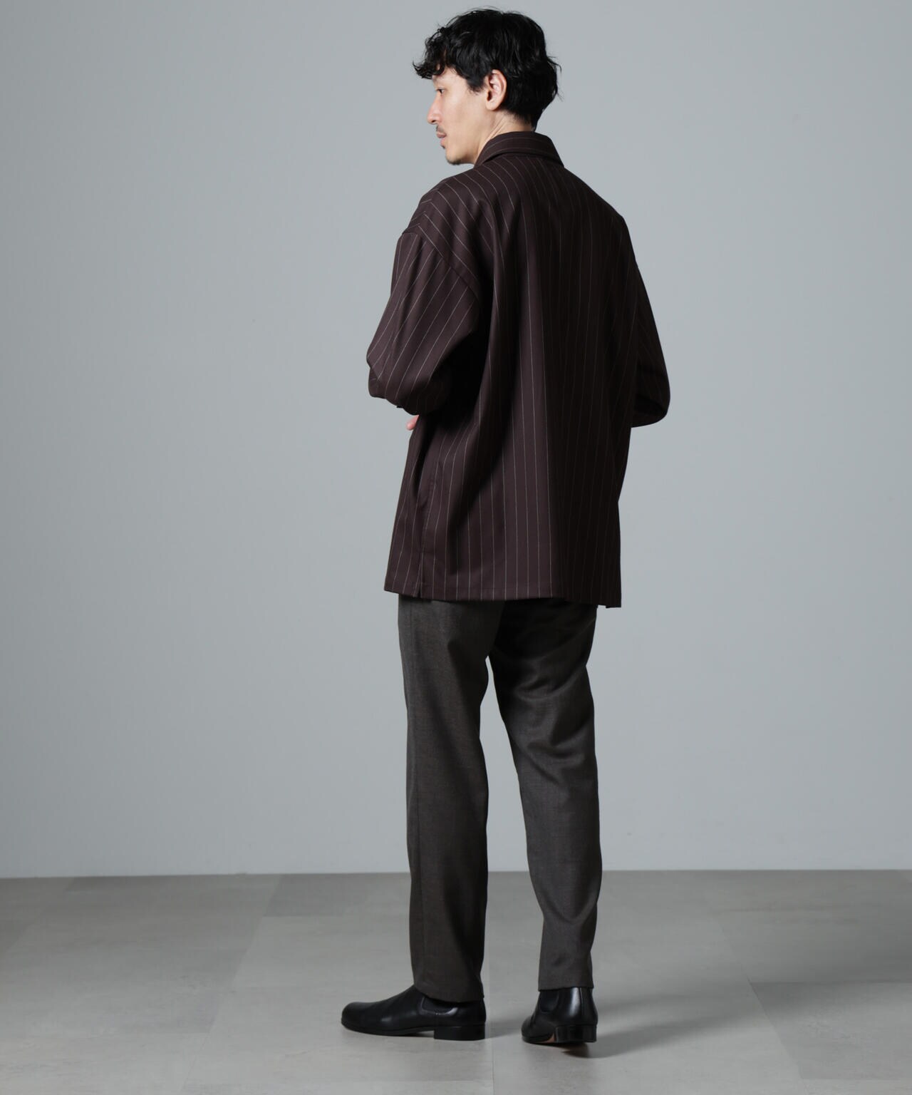 「N TROUSERS PREMIUM」RENURウール混洗えるサキソニーパンツ(セットアップ可) 6684229205