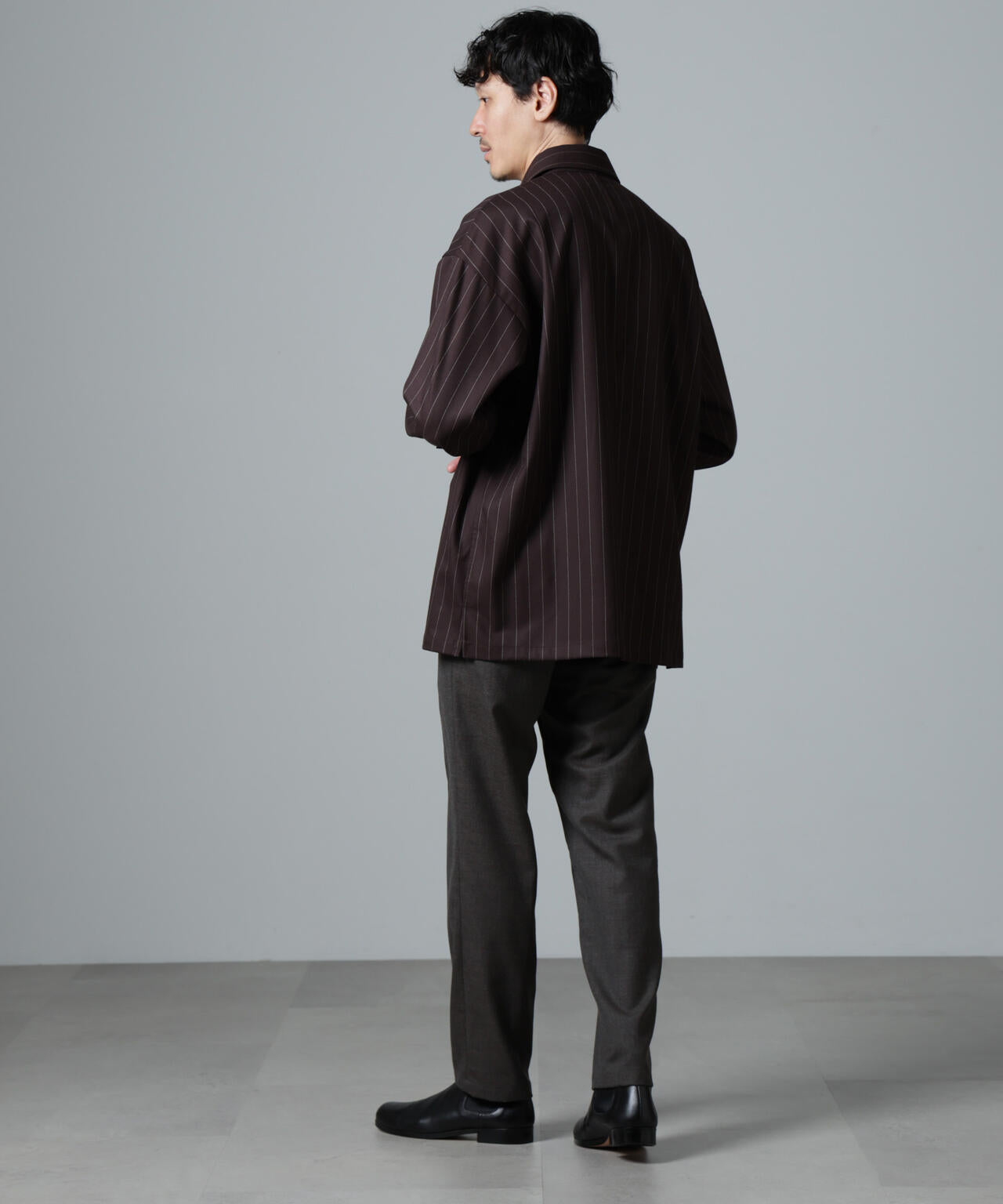 「N TROUSERS PREMIUM」RENURウール混洗えるサキソニーパンツ(セットアップ可) 6684229205