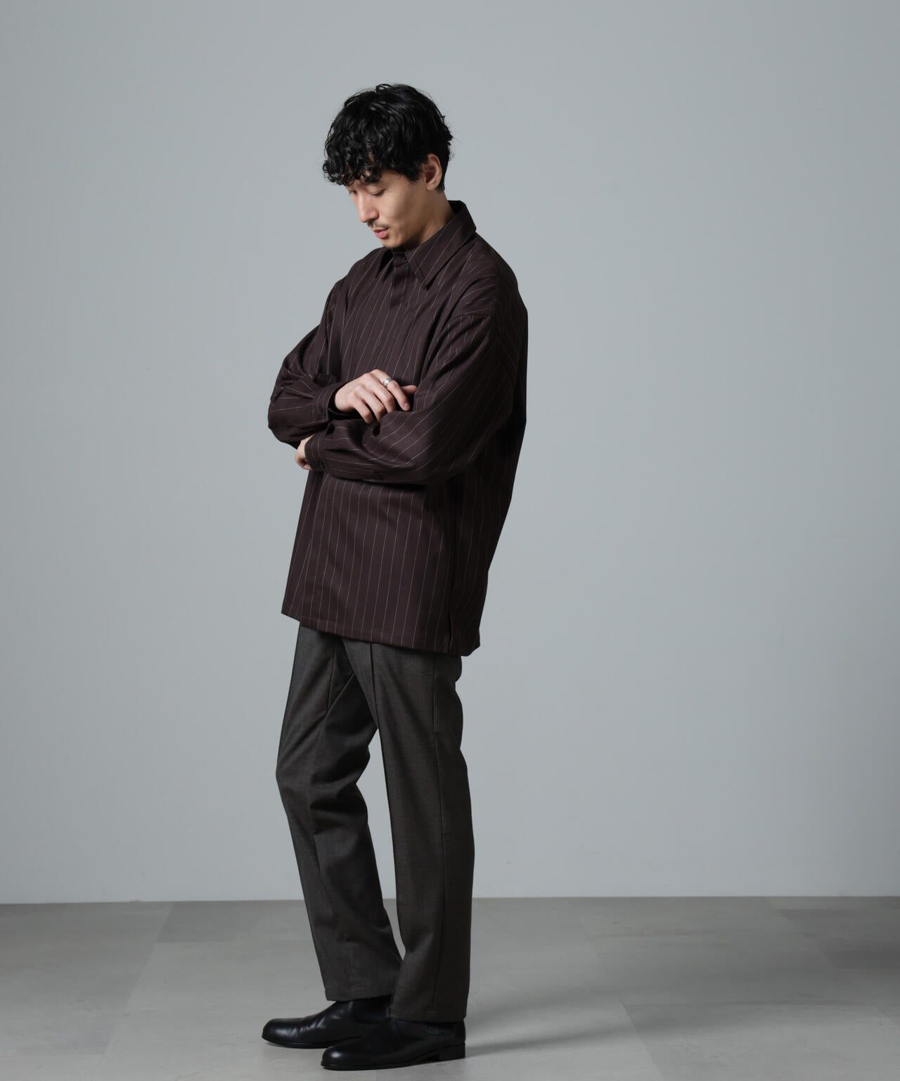 「N TROUSERS PREMIUM」RENURウール混洗えるサキソニーパンツ(セットアップ可) 6684229205