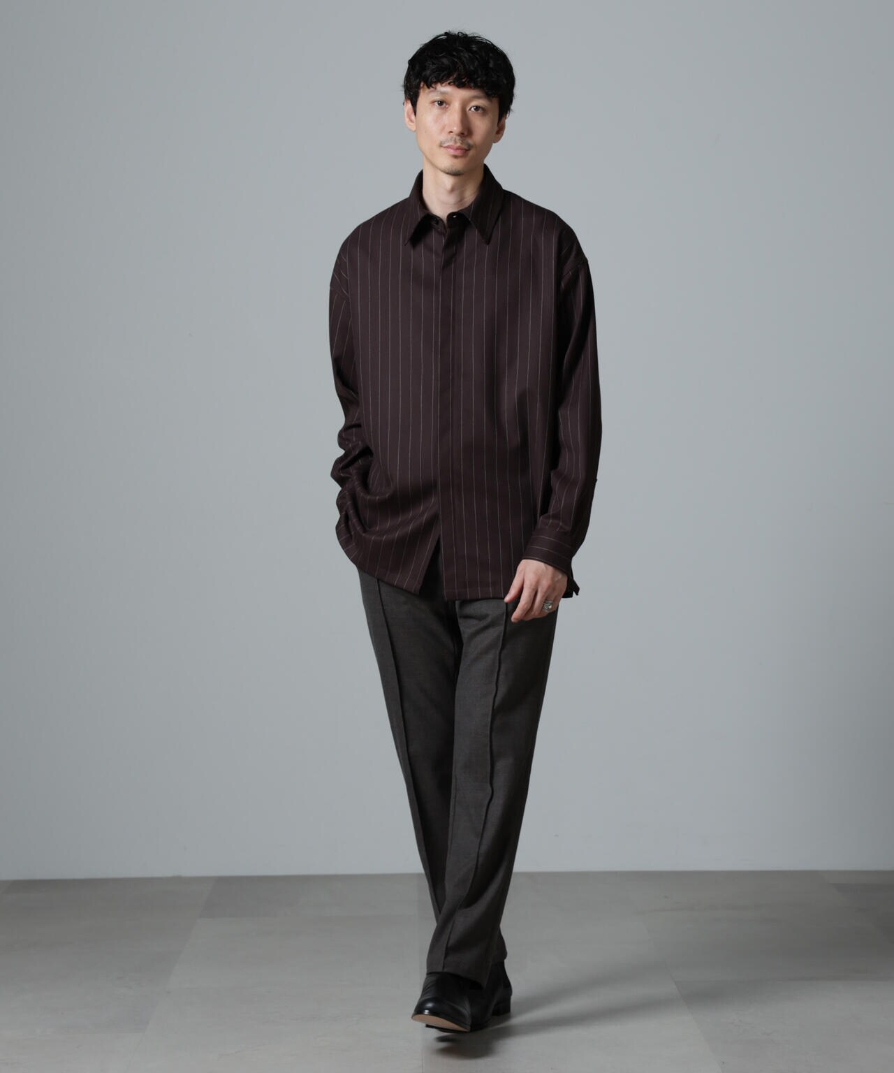 「N TROUSERS PREMIUM」RENURウール混洗えるサキソニーパンツ(セットアップ可) 6684229205