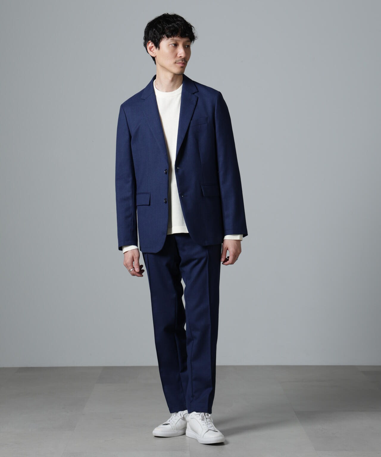 「N TROUSERS PREMIUM」RENURウール混洗えるサキソニーパンツ(セットアップ可) 6684229205