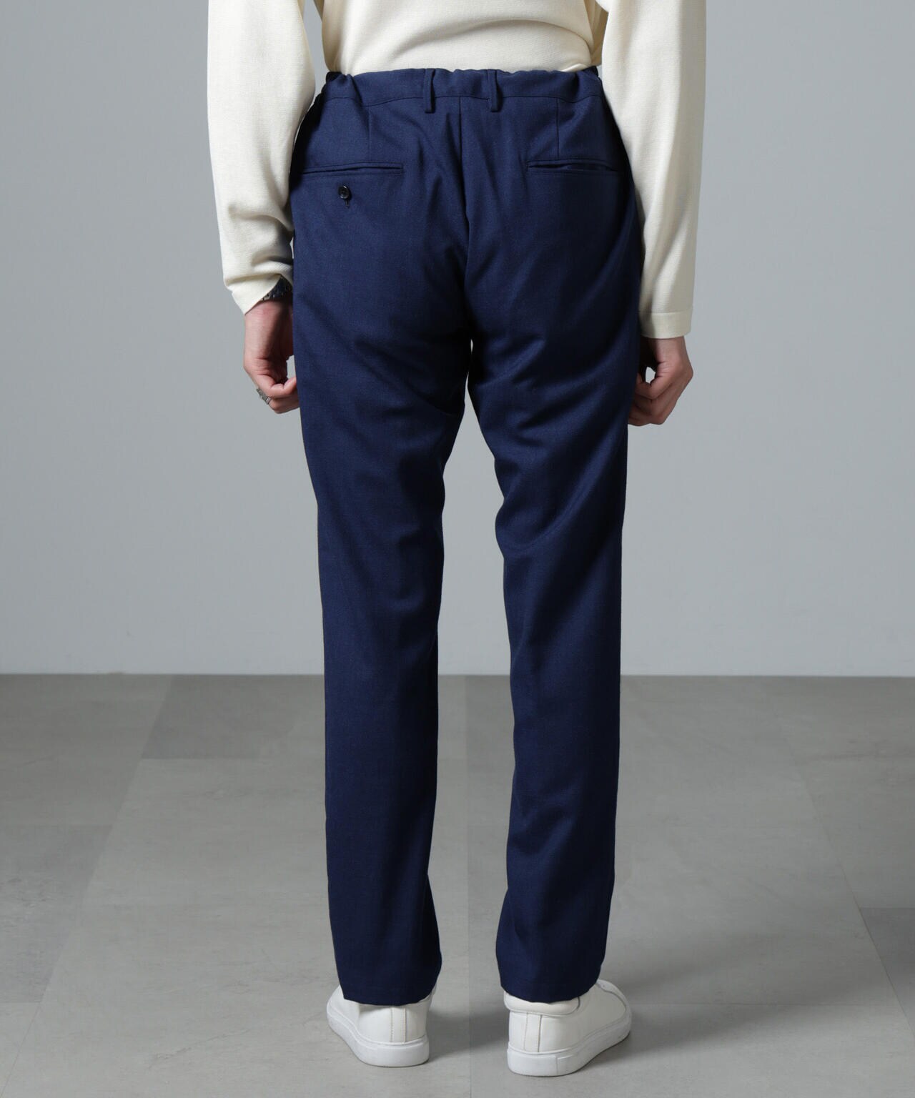 「N TROUSERS PREMIUM」RENURウール混洗えるサキソニーパンツ(セットアップ可) 6684229205