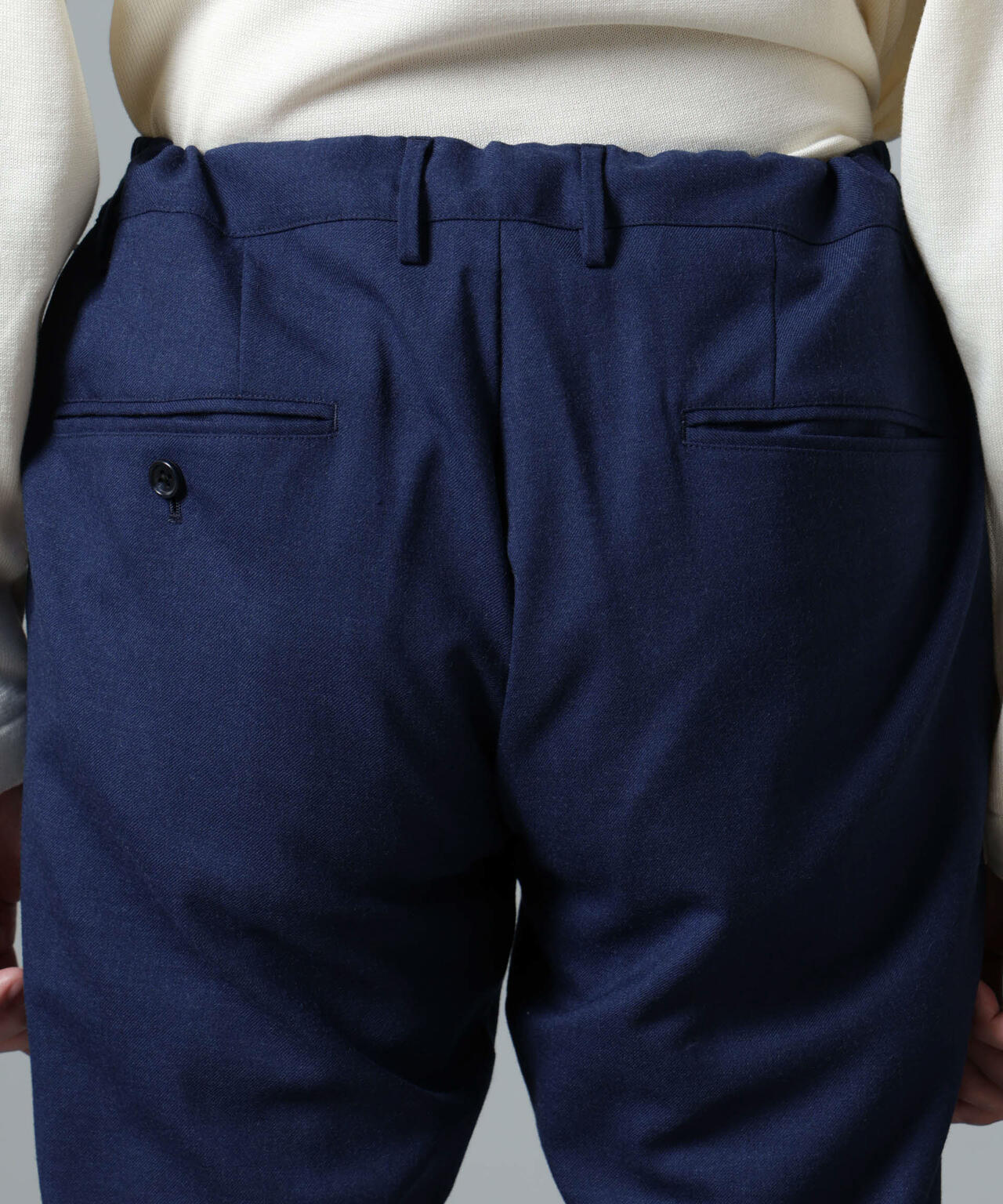 「N TROUSERS PREMIUM」RENURウール混洗えるサキソニーパンツ(セットアップ可) 6684229205