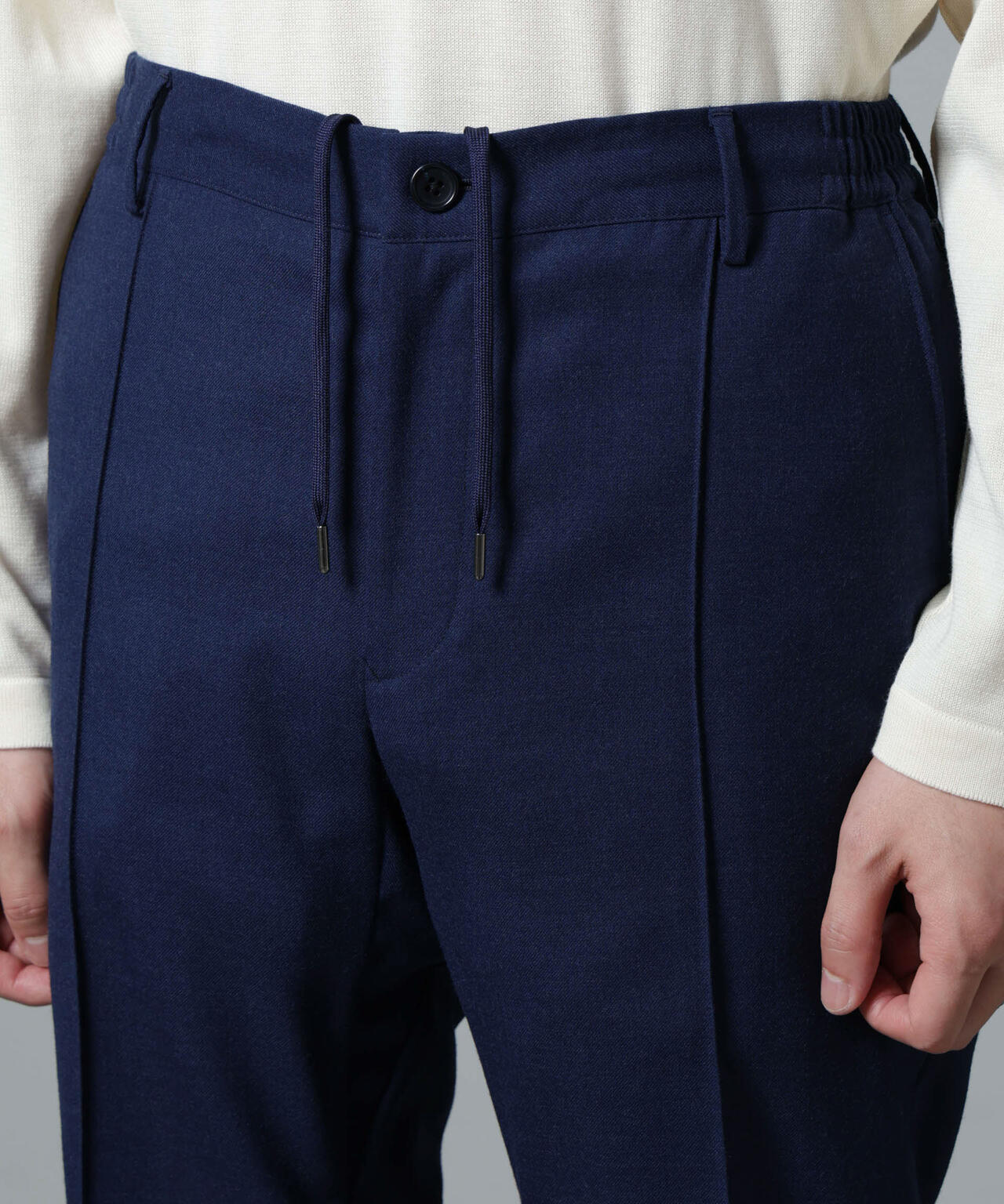 「N TROUSERS PREMIUM」RENURウール混洗えるサキソニーパンツ(セットアップ可) 6684229205